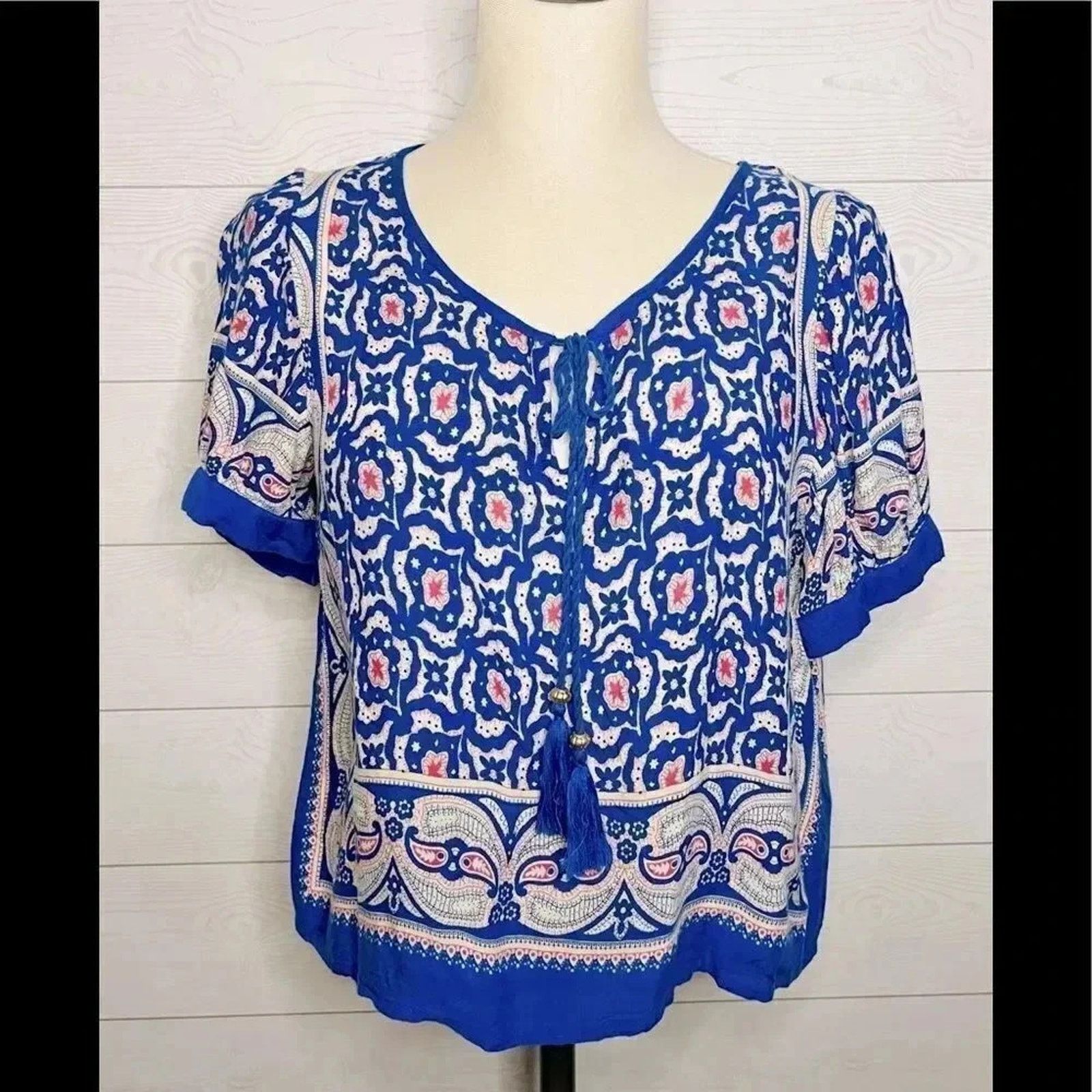 Other Traditional Desi blue/white top Size Medium Size M / US 6-8 / IT 42-44 - 1 Thumbnail