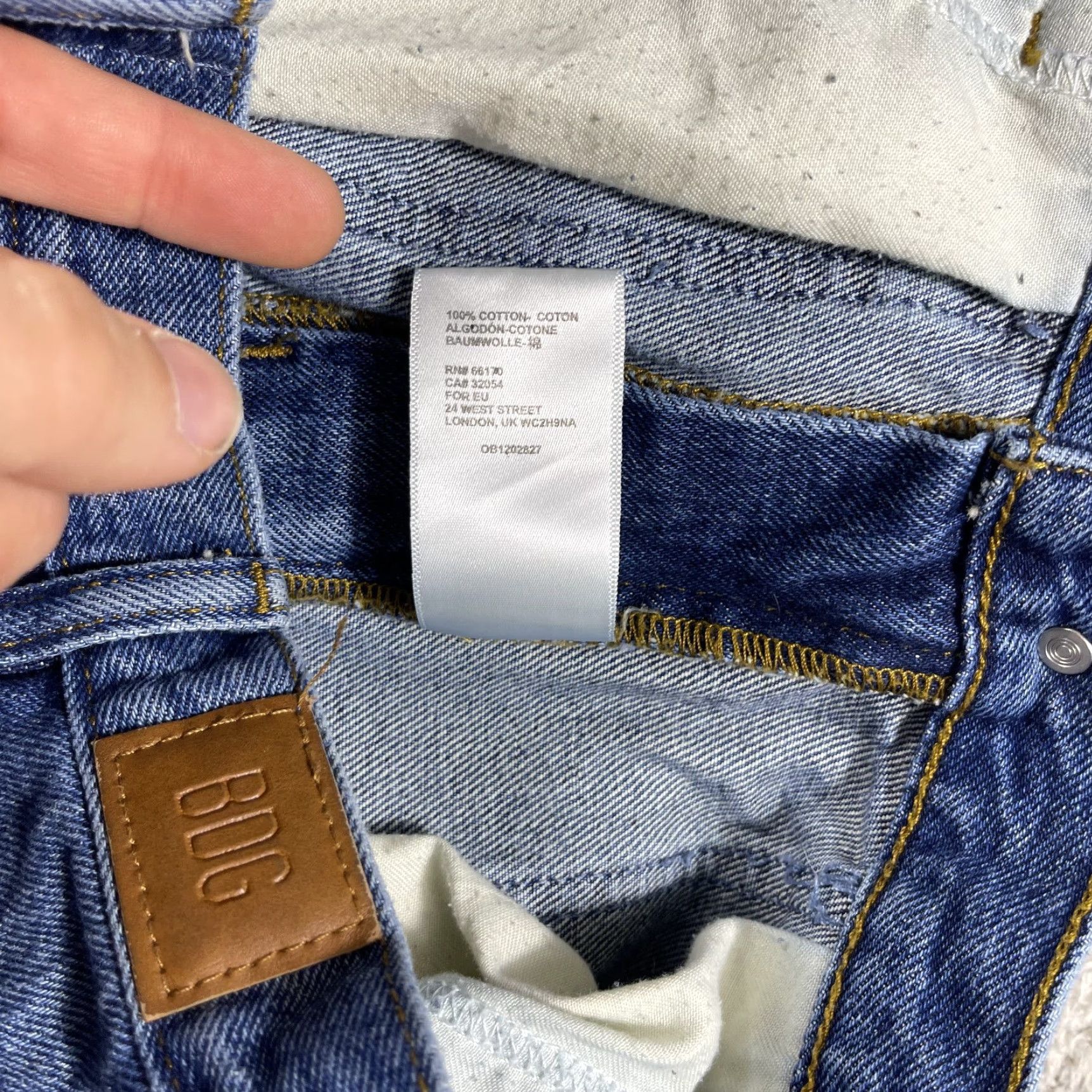 Bdg BDG Double Knee Jeans Mens 32x30 Blue Cropped Work Skate Distressed Straight Denim 30 in Inseam 32 Waist Relaxed warp? Size US 32 / EU 48 - 5 Thumbnail