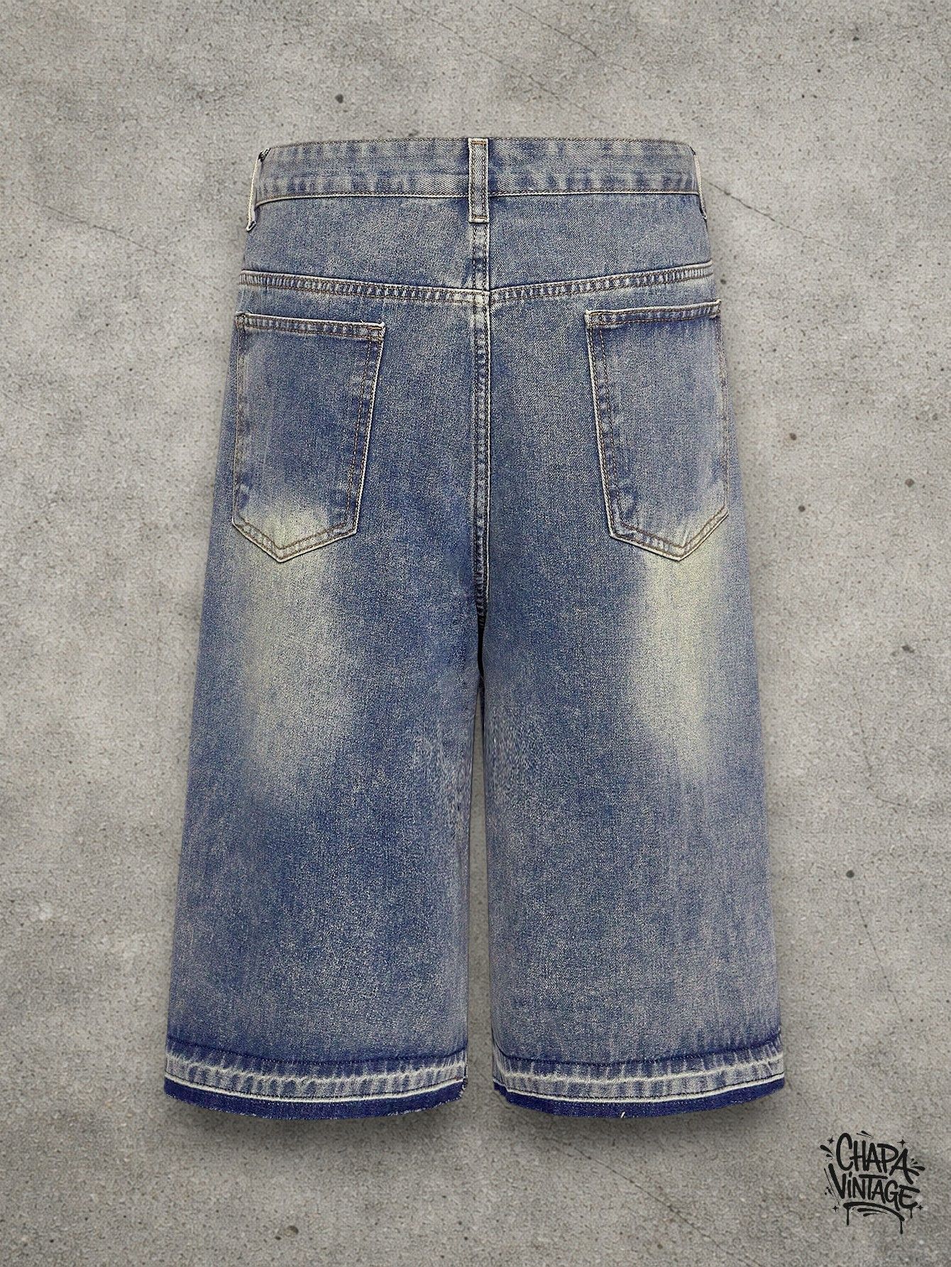 Japanese Brand Washed denim shorts Size US 32 / EU 48 - 2 Thumbnail