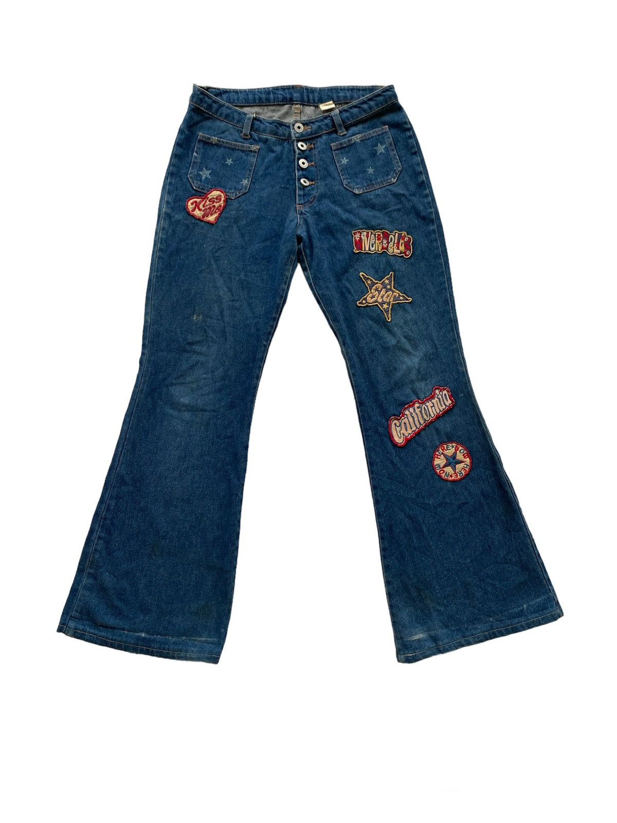 Vintage Multipatches Flared Jeans