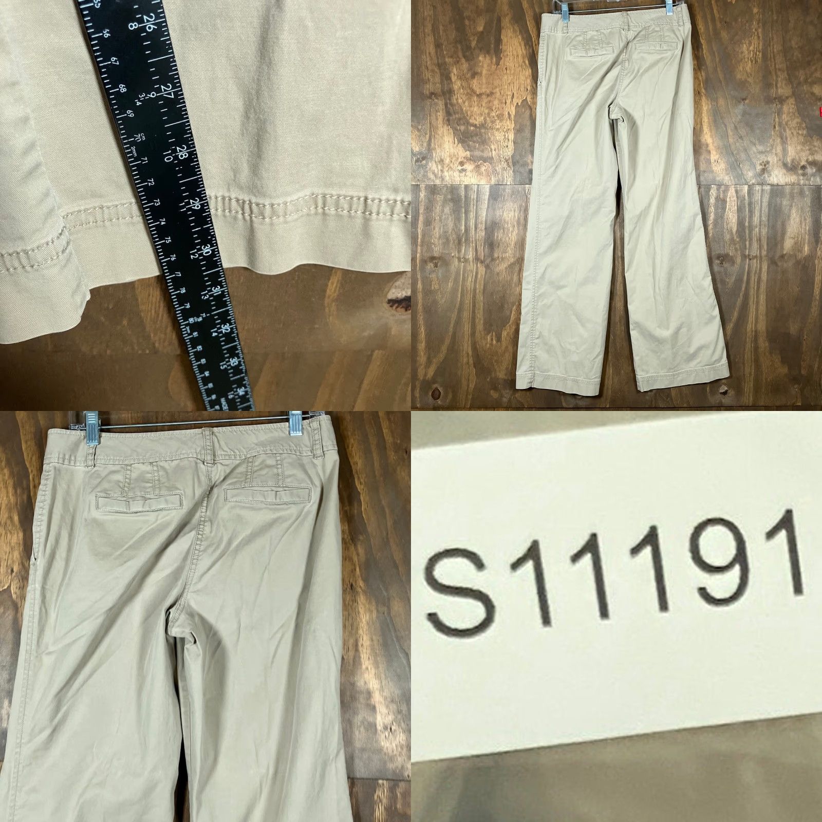 Loft LOFT Womens Pants Tan Signature Chino Mid Rise Khaki Cotton Blend Stretch 6 Size 28" / US 6 / IT 42 - 8 Thumbnail