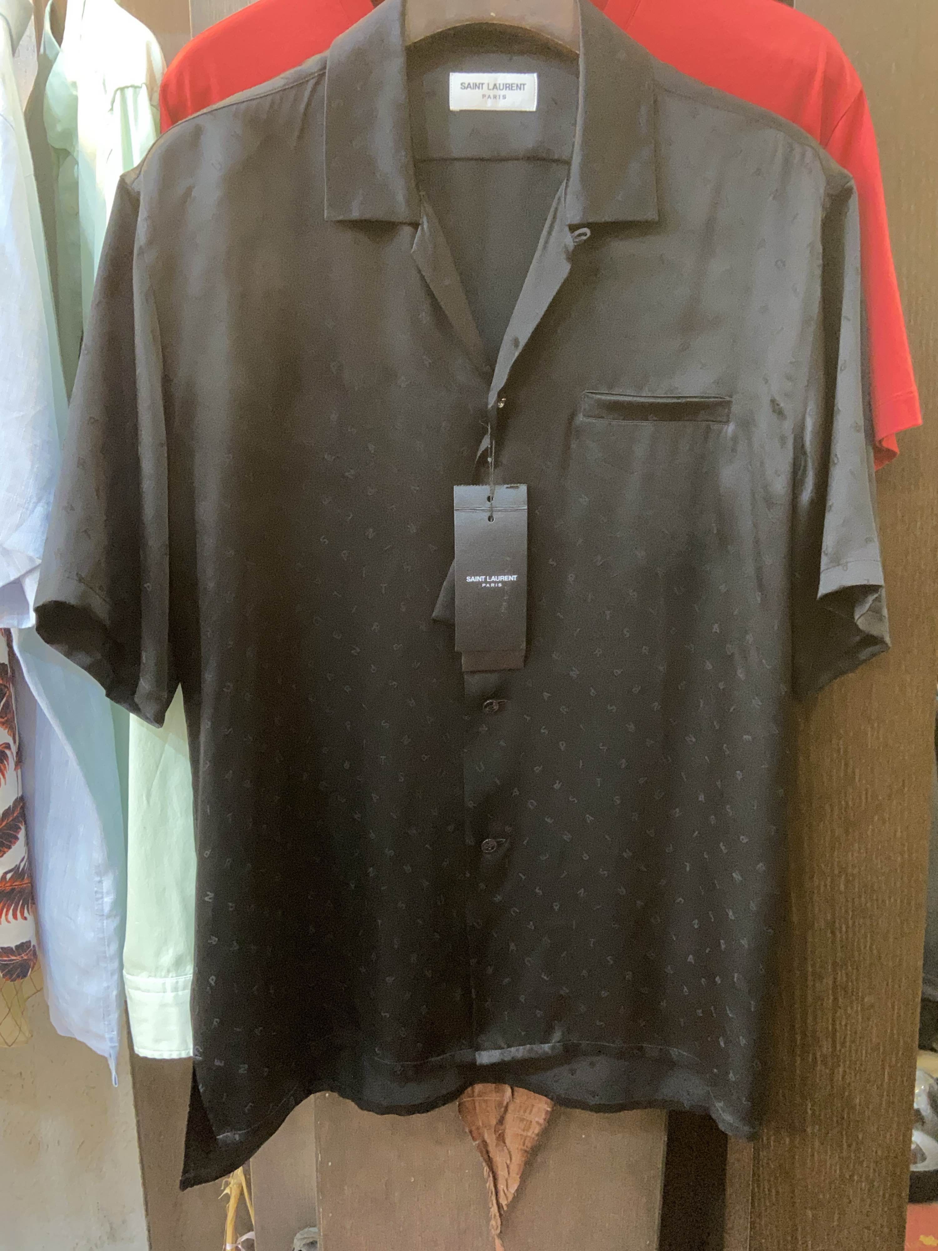 Saint Laurent Paris Saint Laurent Monogram Silk Shirt Size M Size US M / EU 48-50 / 2 - 1 Thumbnail