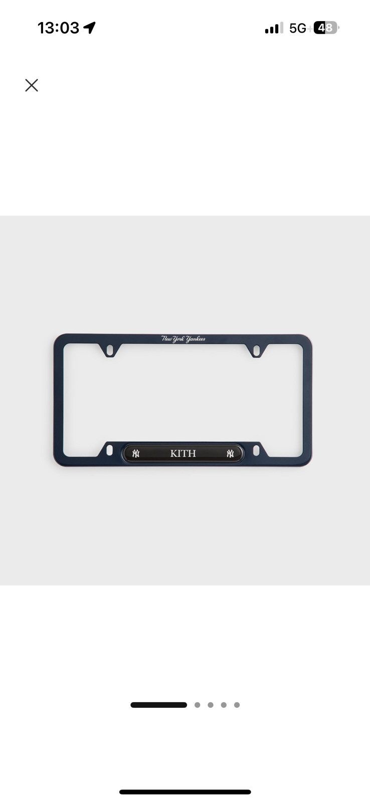 Kith × MLB Kith x New York Yankees License Plate Frame Size ONE SIZE - 5 Thumbnail