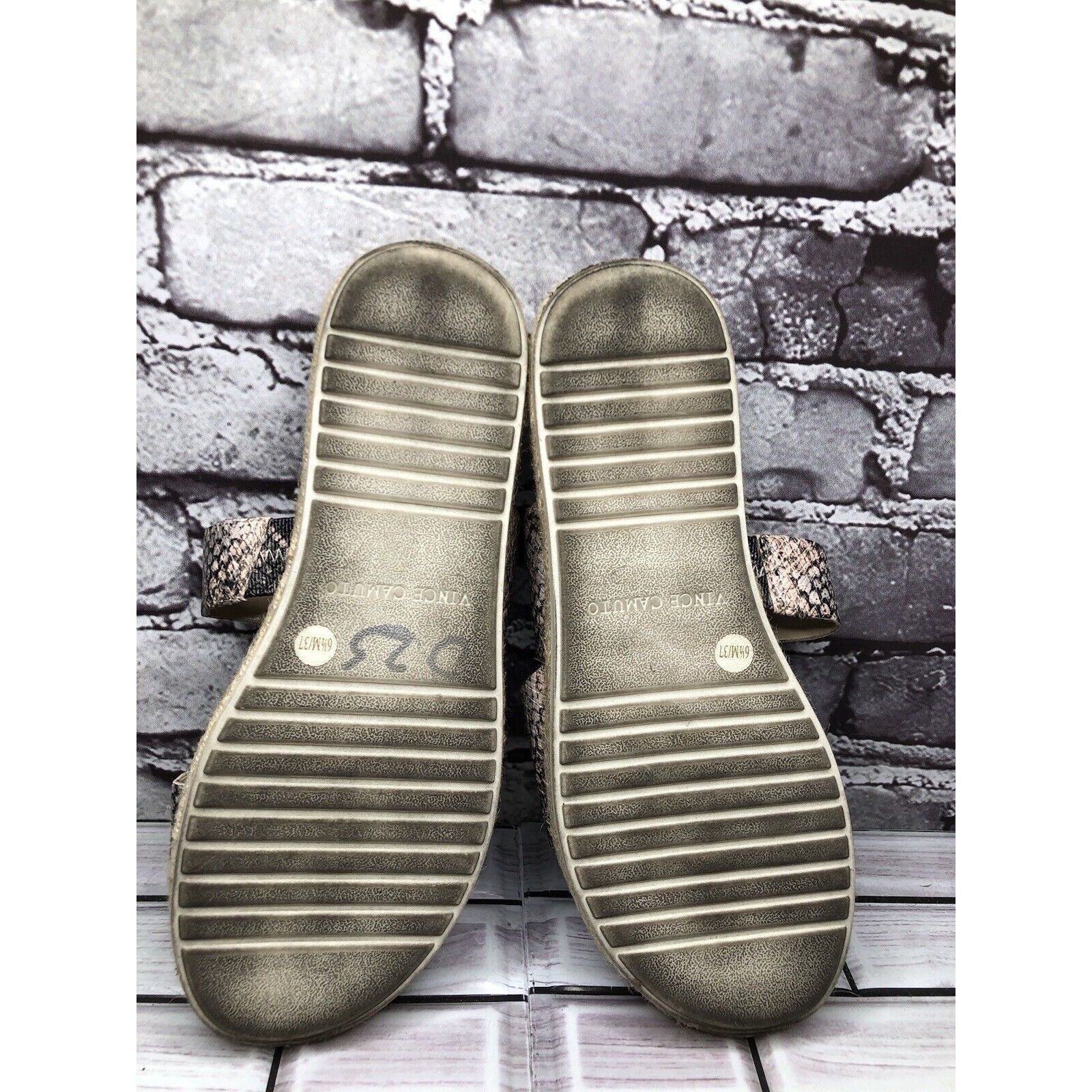 Vince Camuto Vince Camuto Rynnah Ivory Leather Snake Espadrille Sandals W Size US 6.5 / IT 36.5 - 14 Thumbnail