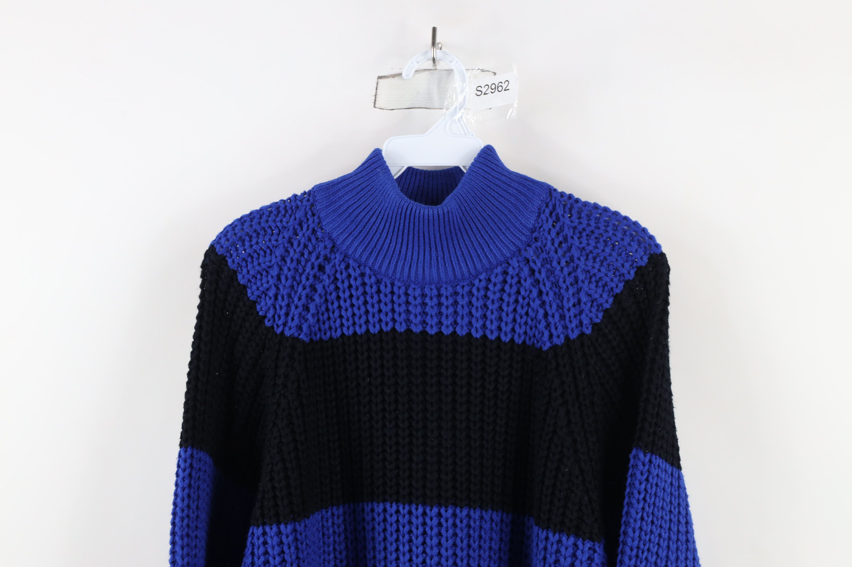 Vintage Vintage 90s Streetwear Block Chunky Ribbed Knit Sweater Size S / US 4 / IT 40 - 2 Thumbnail