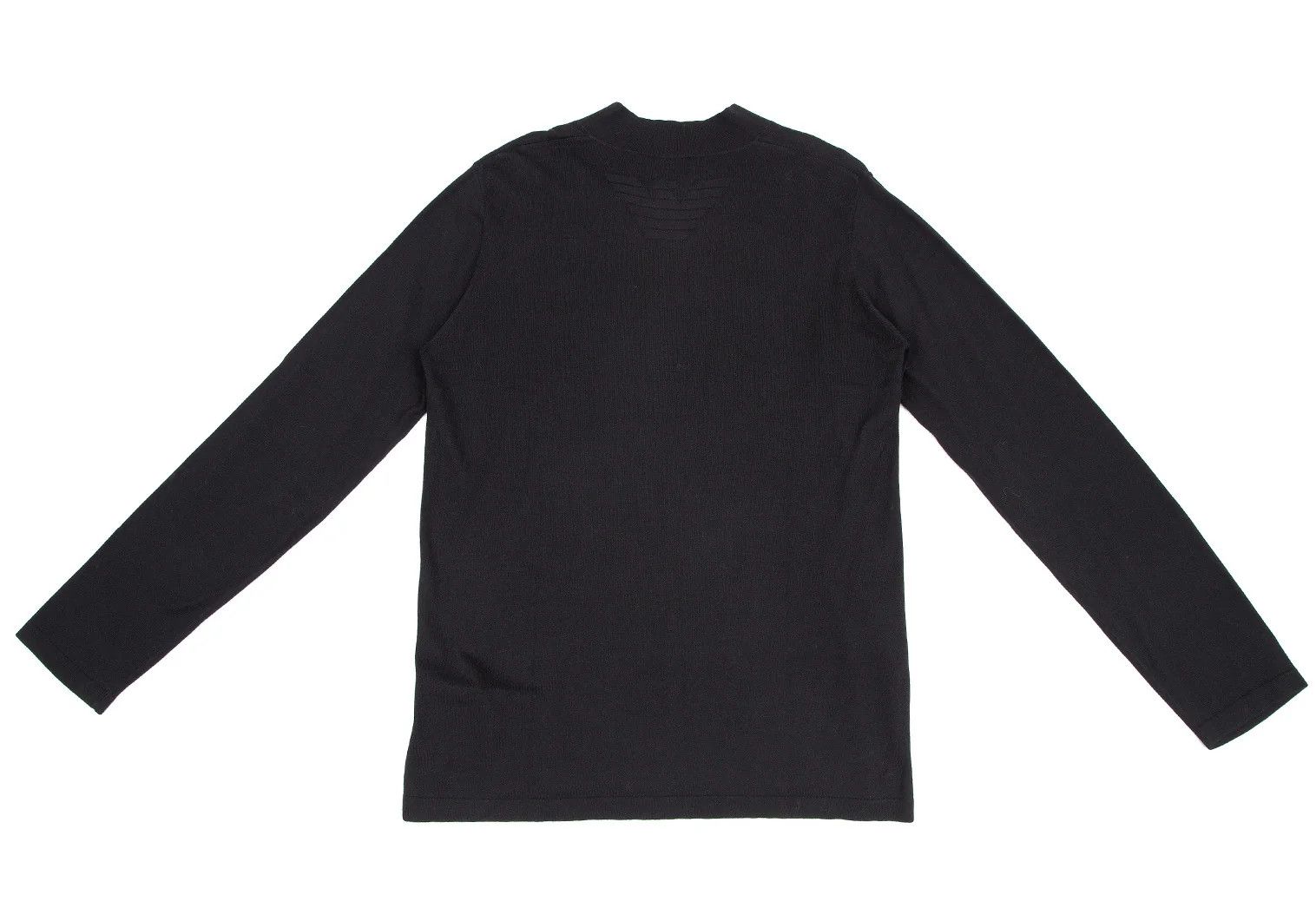 Emporio Armani Back Eagle Slit Neck Knit in Black Size 52 Size US L / EU 52-54 / 3 - 8 Thumbnail