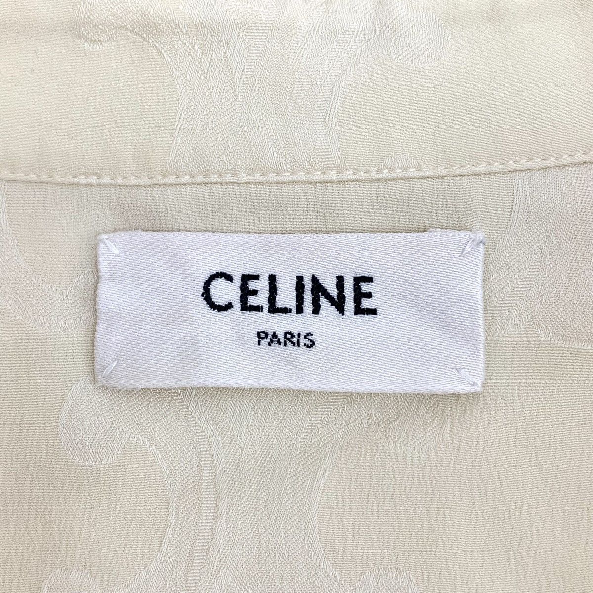 Celine Celine Pale Yellow Silk Short Sleeve Shirt K26WX Size M / US 6-8 / IT 42-44 - 5 Thumbnail