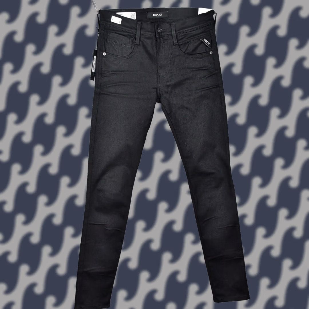 Replay Replay Hyperflex Anbass Black Stretch Denim Skinny Jeans Men W28 L32 Slim Casual Modern Retail Size US 28 / EU 44 - 1 Thumbnail