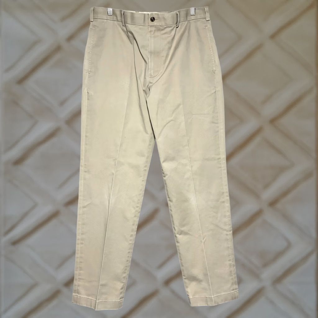 Brooks Brothers Brooks Brothers Clark Fit Advantage Chino Straight Leg Pants Mens 36x32 Khaki Size US 36 / EU 52 - 1 Thumbnail