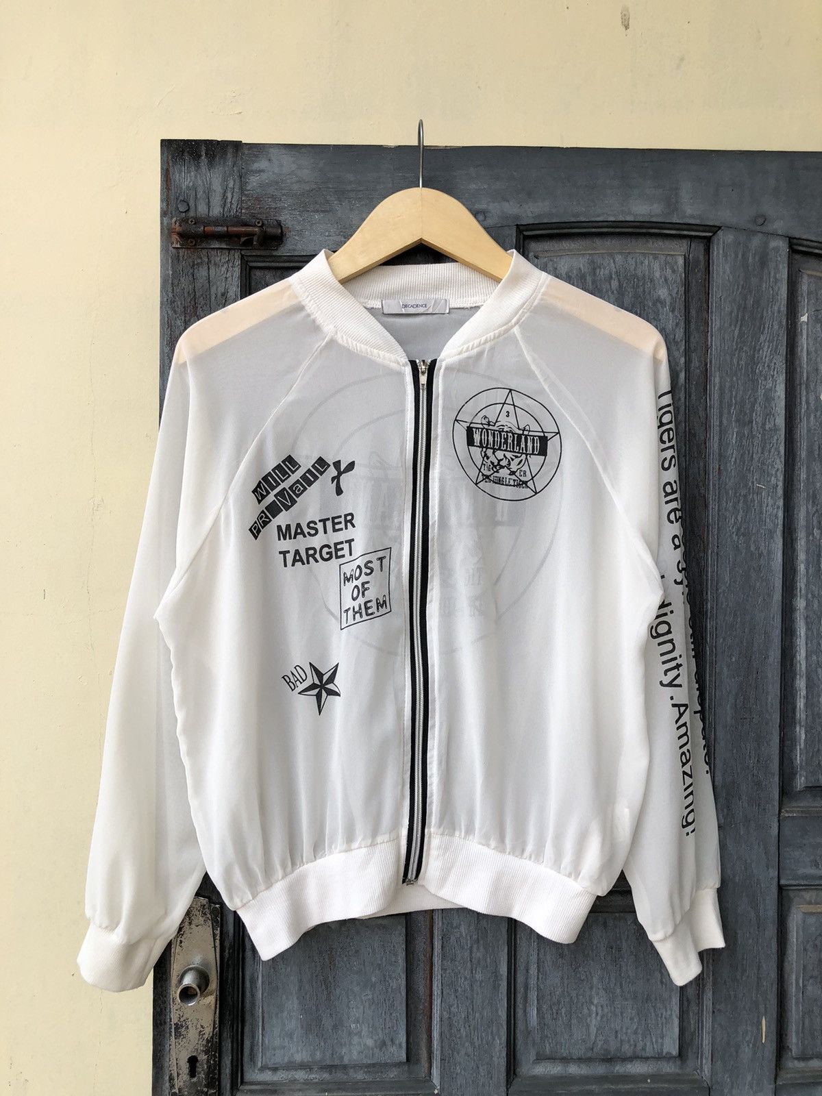 Vintage DecaDenceTransparent Darkness Satanic Style Light Jacket Size US S / EU 44-46 / 1 - 1 Thumbnail