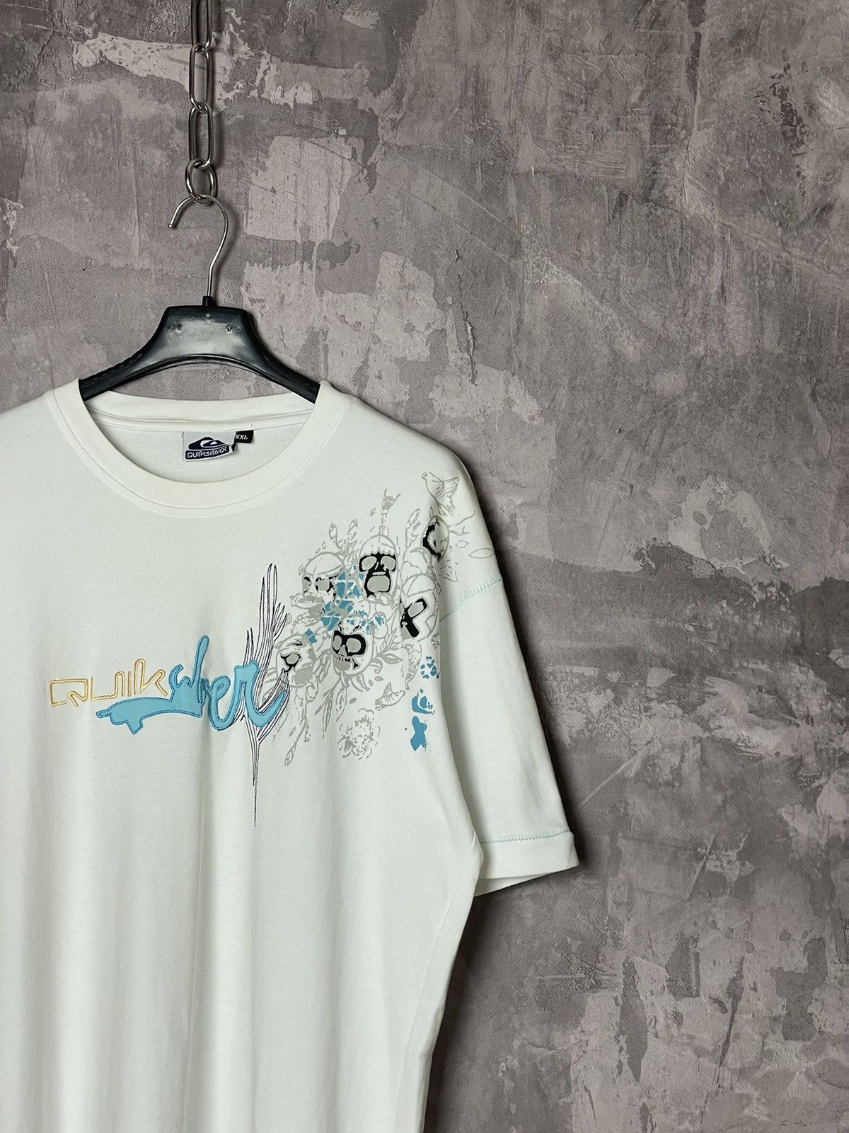 Affliction × Quiksilver Vintage Quiksilver Affliction Style Big Print Mocha t shirt Size US XL / EU 56 / 4 - 2 Thumbnail