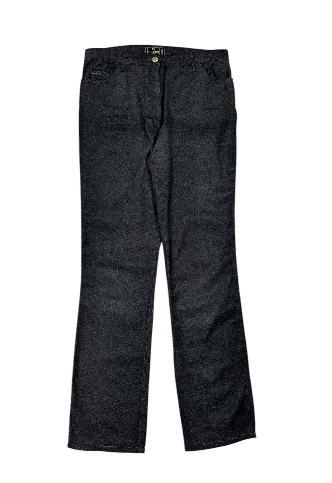 Fendi Authentic🔥Fendi Roma Italy Black Casual Pant Size US 31 - 1 Thumbnail