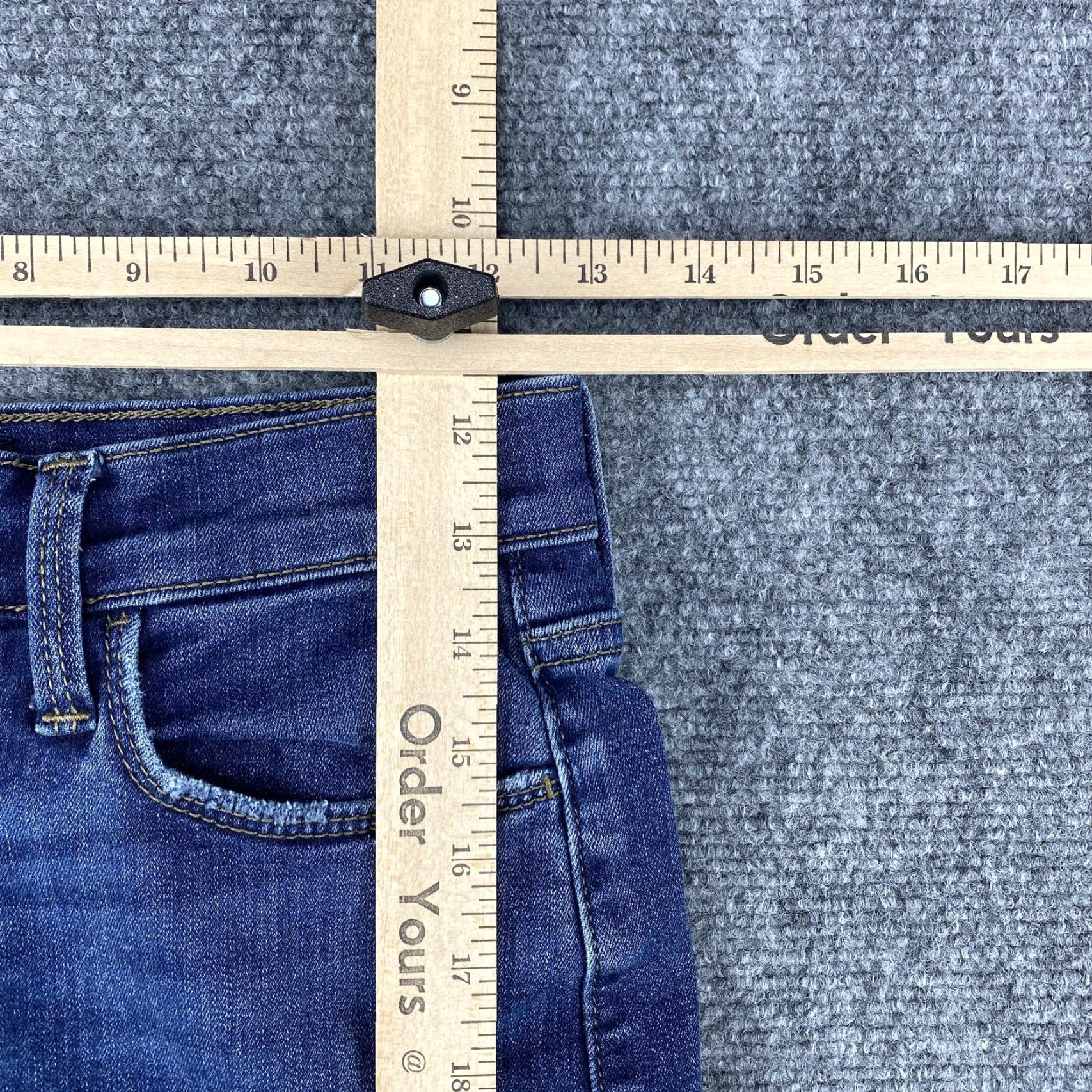 Hudson HUDSON Jeans Womens 25 Blue Blair Skinny Stretch Denim 5-Pocket Mid Rise Zip Fly Size 42" / US 20 - 7 Thumbnail