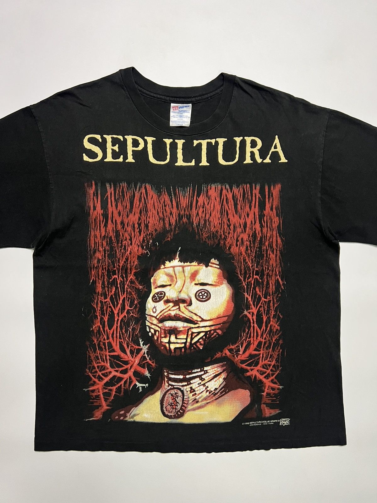 Band Tees × Vintage RARE Vintage 90s Sepultura by Backstagepass version T-Shirt Size US XL / EU 56 / 4 - 3 Thumbnail