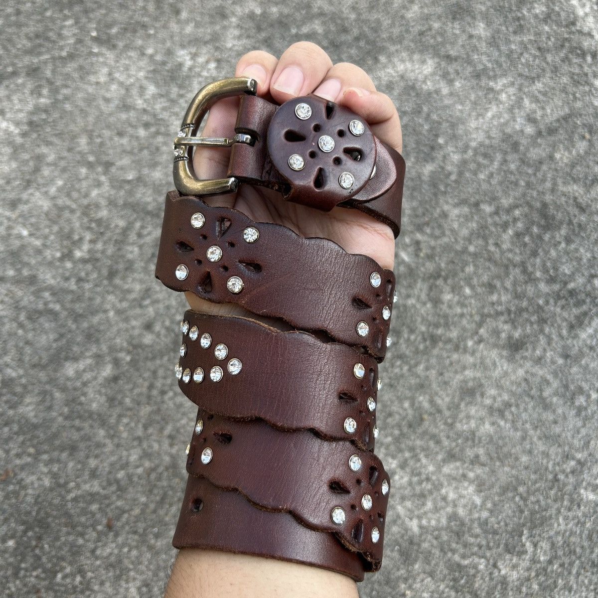 Vintage Vintage studded leather belt (Kapital Style) Size ONE SIZE - 1 Thumbnail