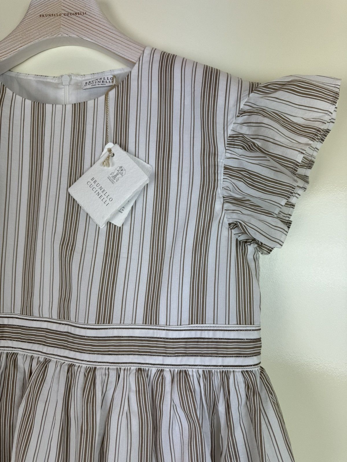 Brunello Cucinelli Brunello Cucinelli monili cotton silk striped blouse top XS Size XS / US 0-2 / IT 36-38 - 5 Thumbnail