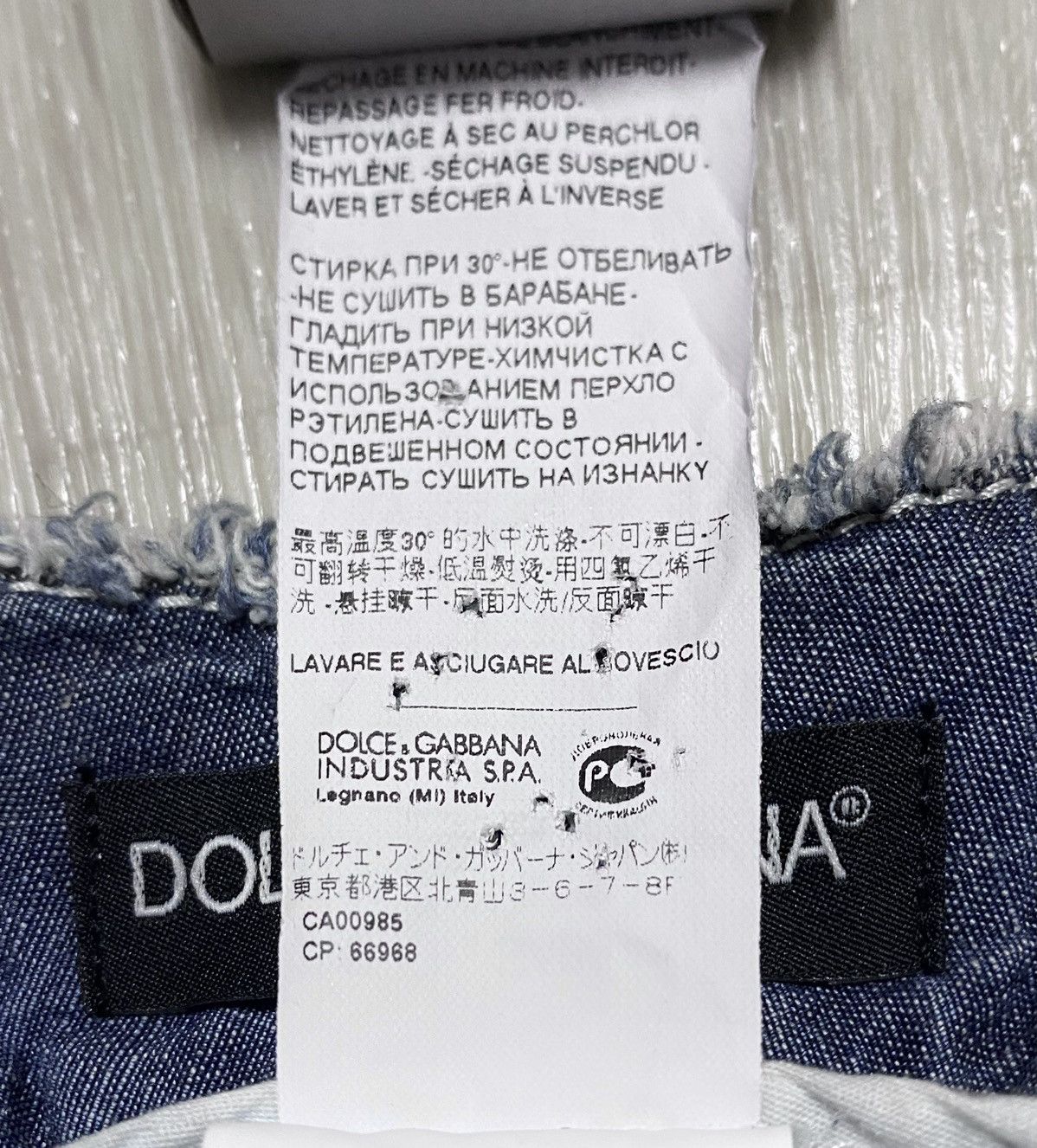 Dolce & Gabbana Dolce & Gabbana Washed Blue Distressed Jeans Shorts Size US 34 / EU 50 - 17 Thumbnail