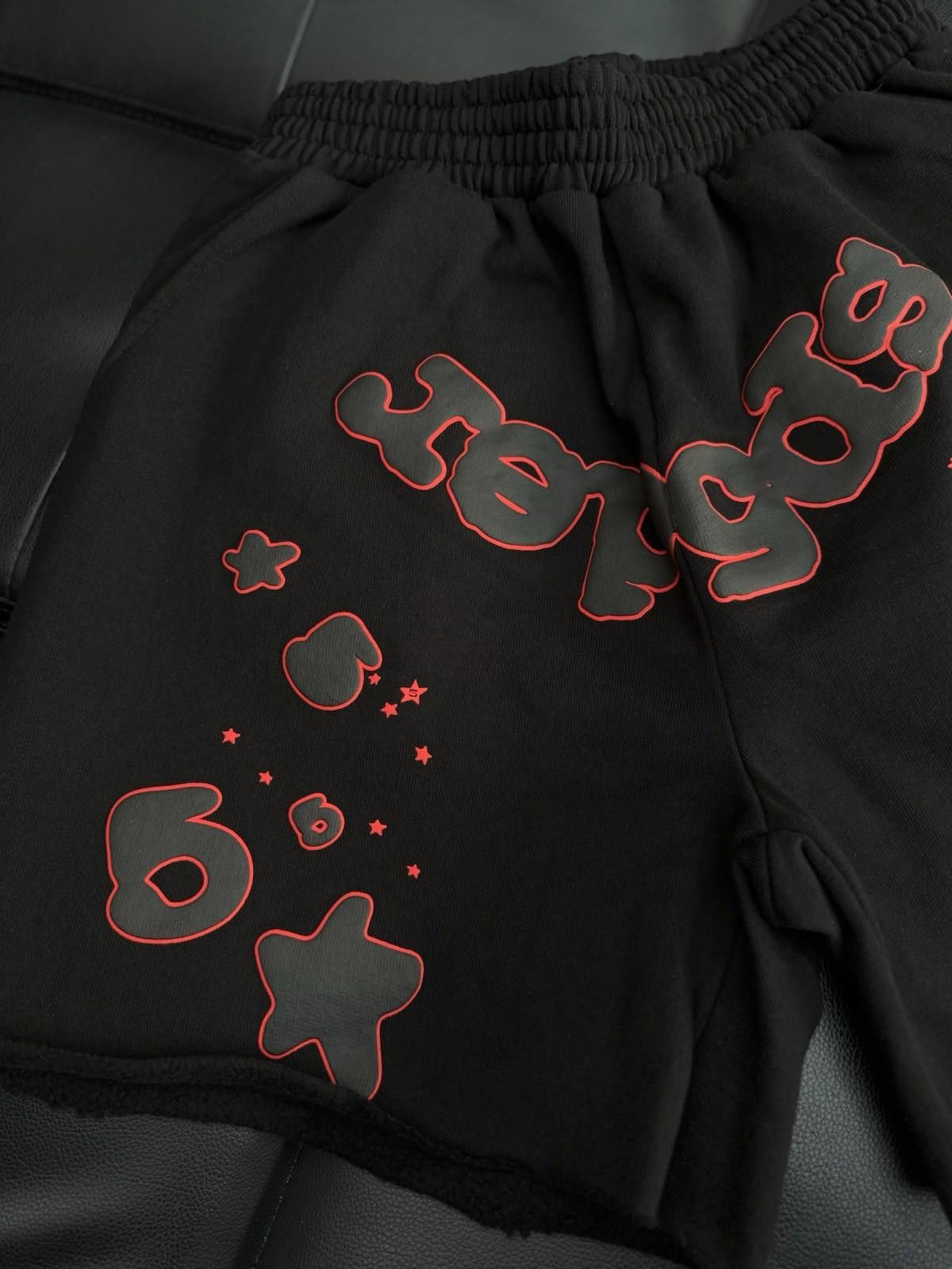 Sp5der Sp5der OG Web V2 Phantom Sweat short “Black Red” (NEW) Size US 32 / EU 48 - 3 Thumbnail