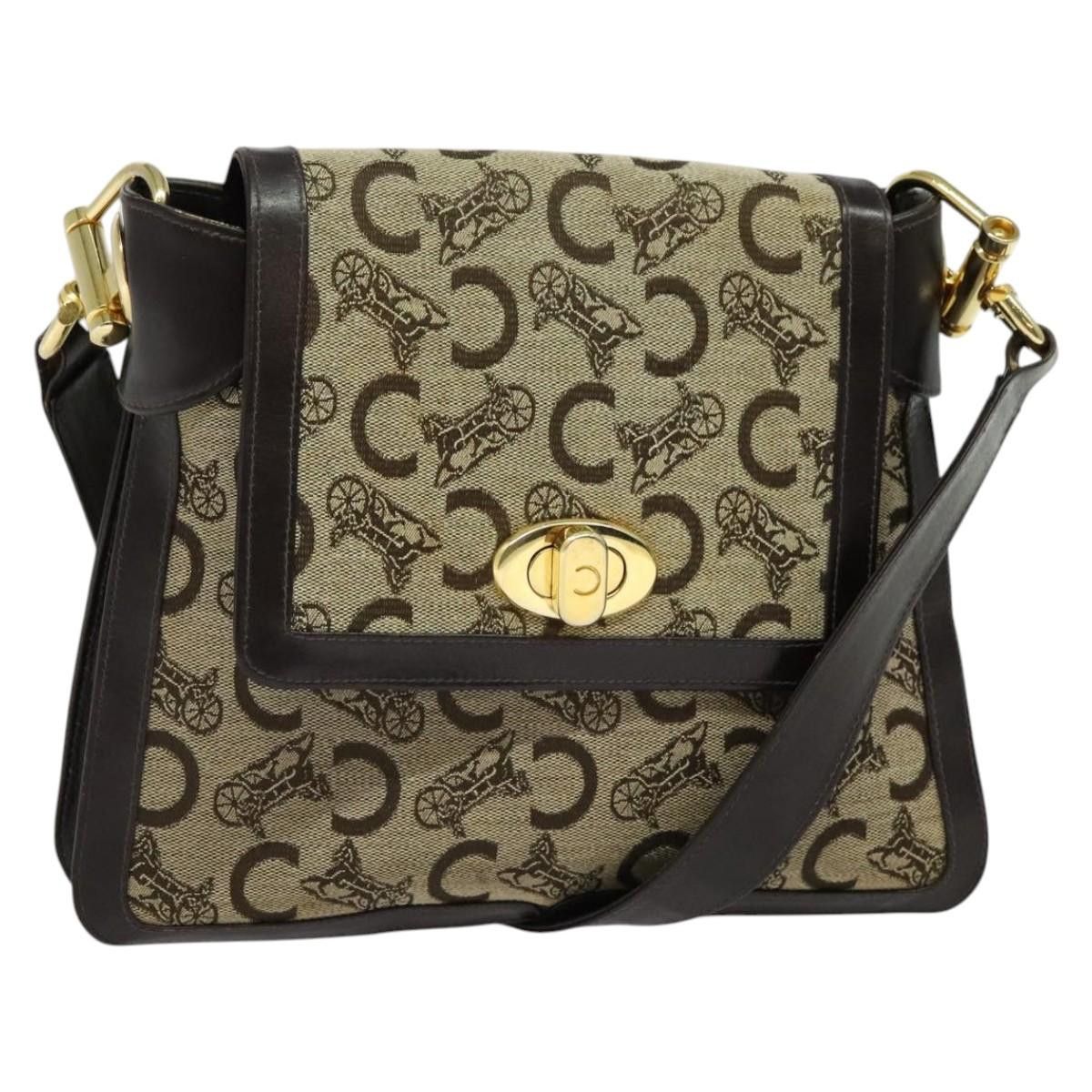 Celine CELINE C Sulky Shoulder Bag Canvas Beige Gold Size ONE SIZE - 1 Thumbnail