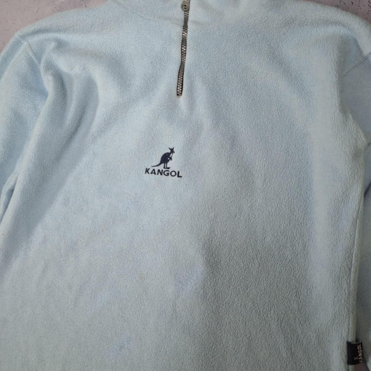 Kangol Kangol baby blue fleece quarter zip jumper #fleecejumper Size L / US 10 / IT 46 - 2 Thumbnail