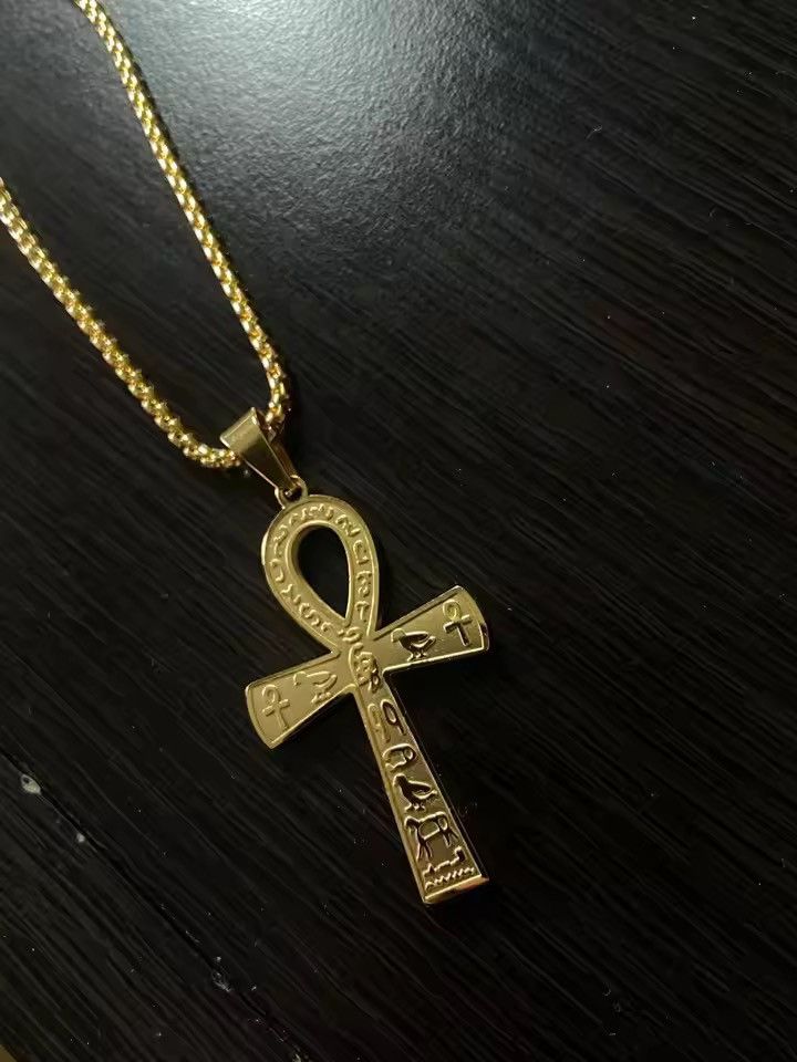 Jewelry Egyptian Ankh Cross Pendant Necklace Size ONE SIZE - 2 Thumbnail