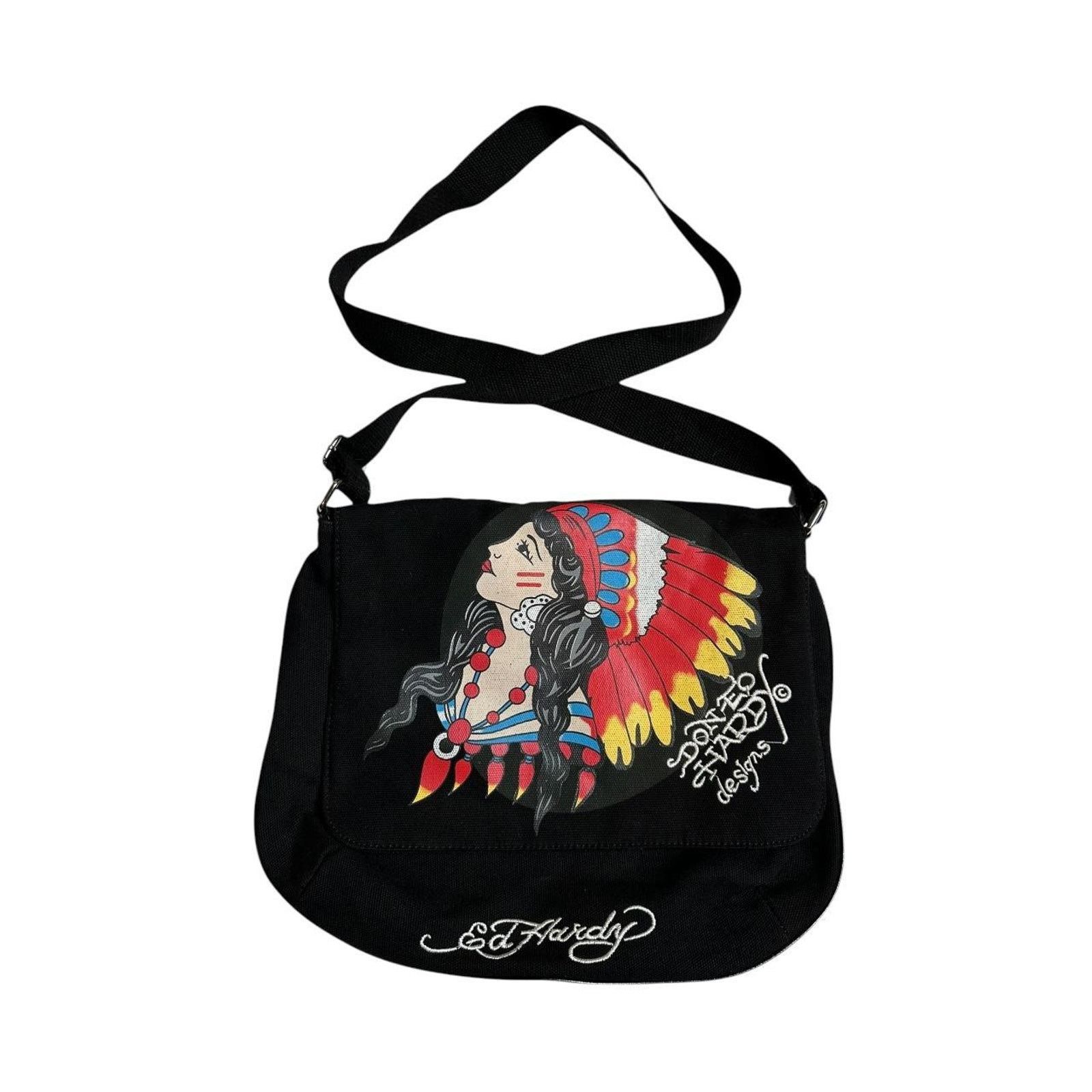 Ed Hardy Vintage Ed Hardy Messenger Crossbody Bag Size ONE SIZE - 1 Thumbnail