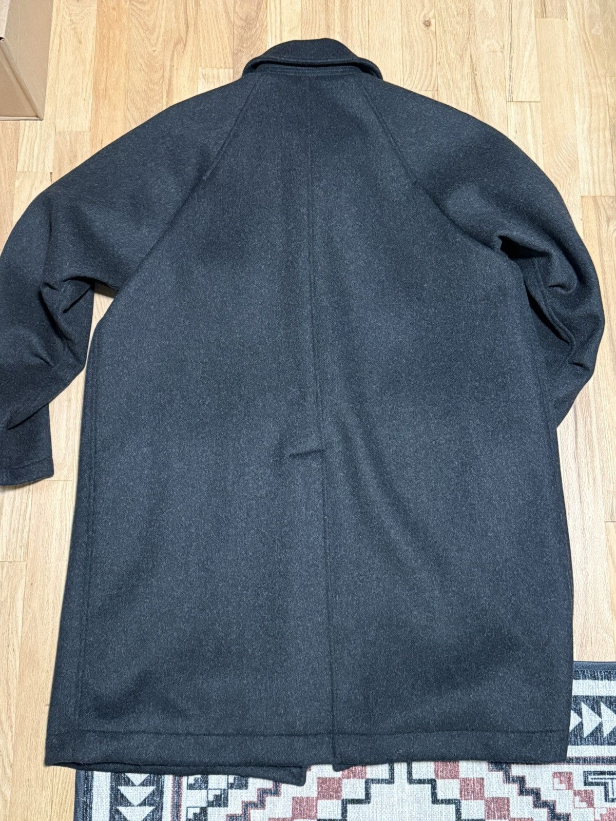 18 East 18 East Lamar Half Raglan Topcoat - Black Melange Wool Size US M / EU 48-50 / 2 - 3 Thumbnail