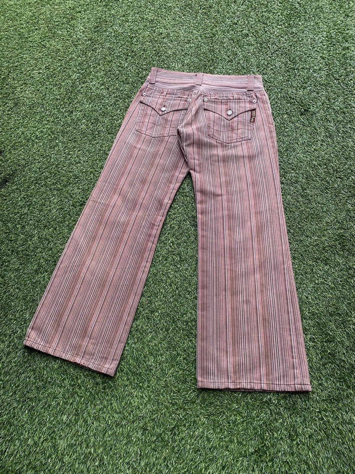 291295=Homme Vintage 291295=Homme Striped Flared Jeans Size US 35 - 5 Thumbnail