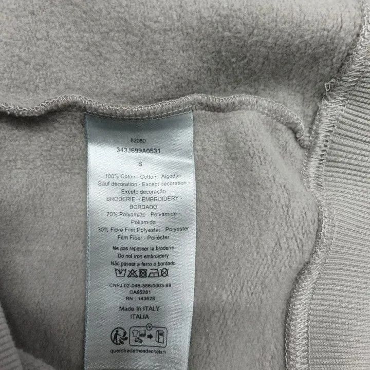 Dior Dior Dior Gray Embroidered Long Sleeve Sweatshirt for Men Size US S / EU 44-46 / 1 - 5 Thumbnail