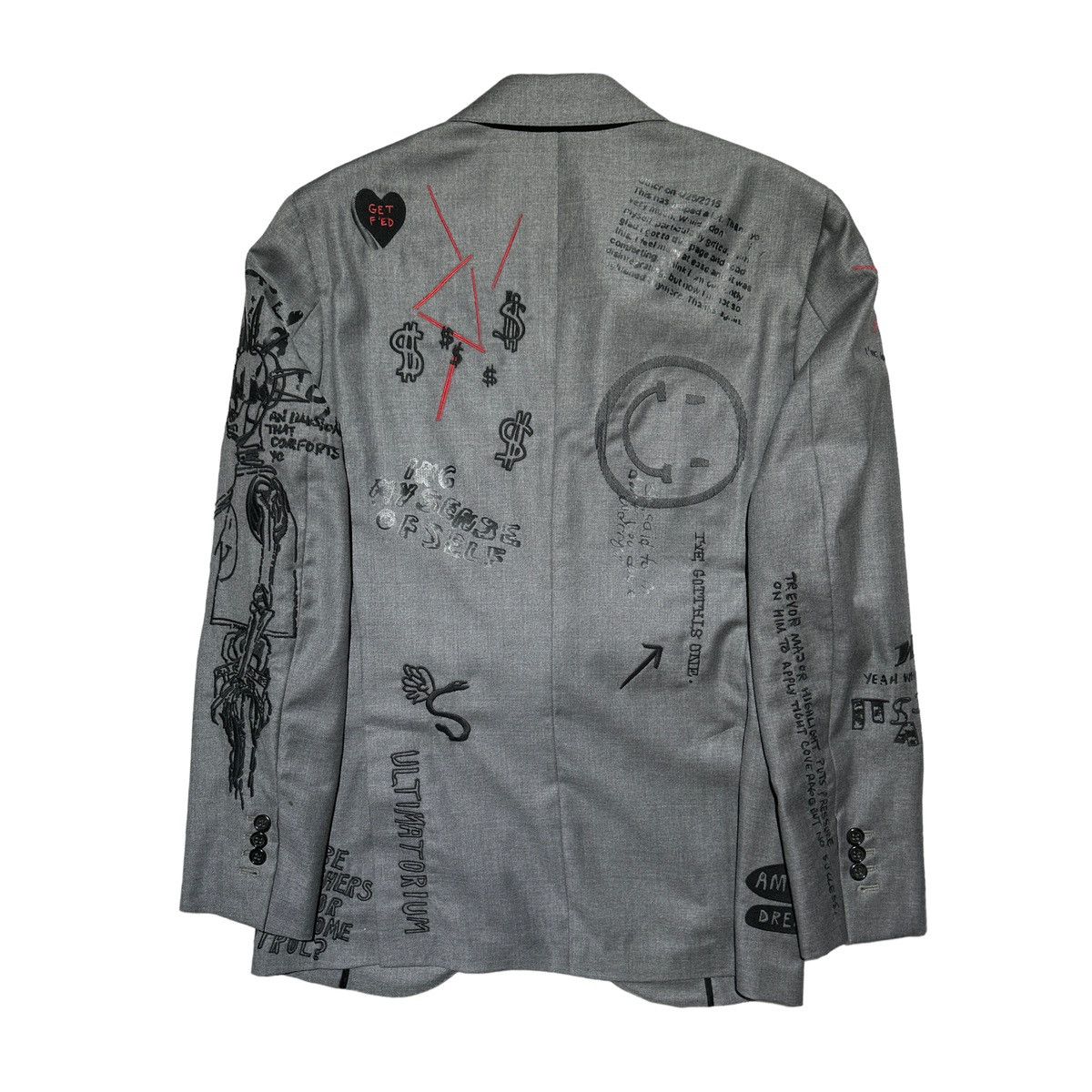 R13 $1,600 SS18 Scribble Doodle Punk blazer Size US M / EU 48-50 / 2 - 5 Thumbnail