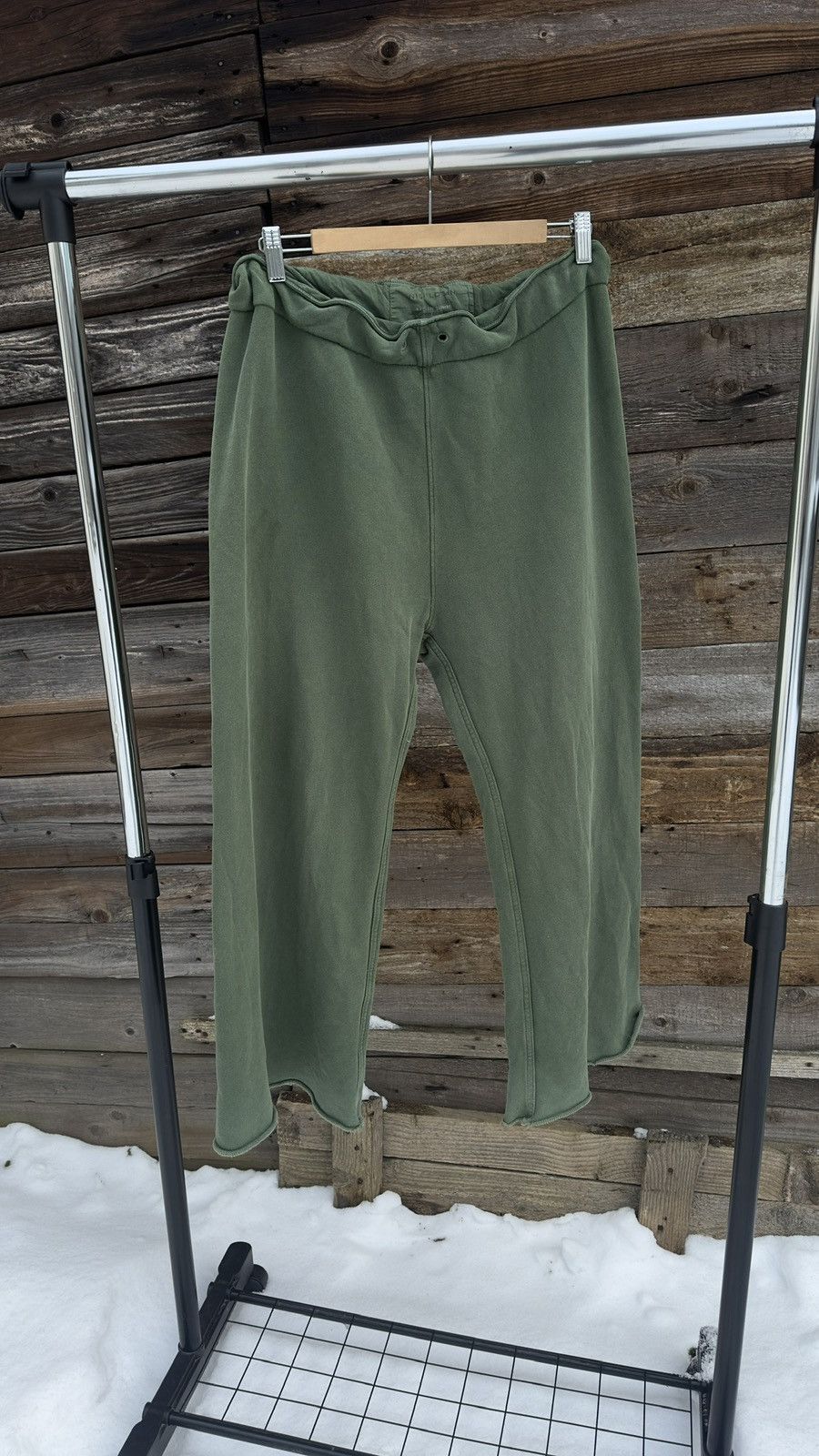 Nili Lotan Nili Lotan Drop Crotch Lightweight Sweatpant Size XL Green Size 32" / US 10 / IT 46 - 2 Thumbnail