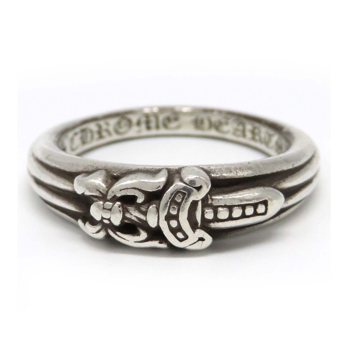 image of Chrome Hearts Baby Dagger Ring - Size 6 in Silver, Men's