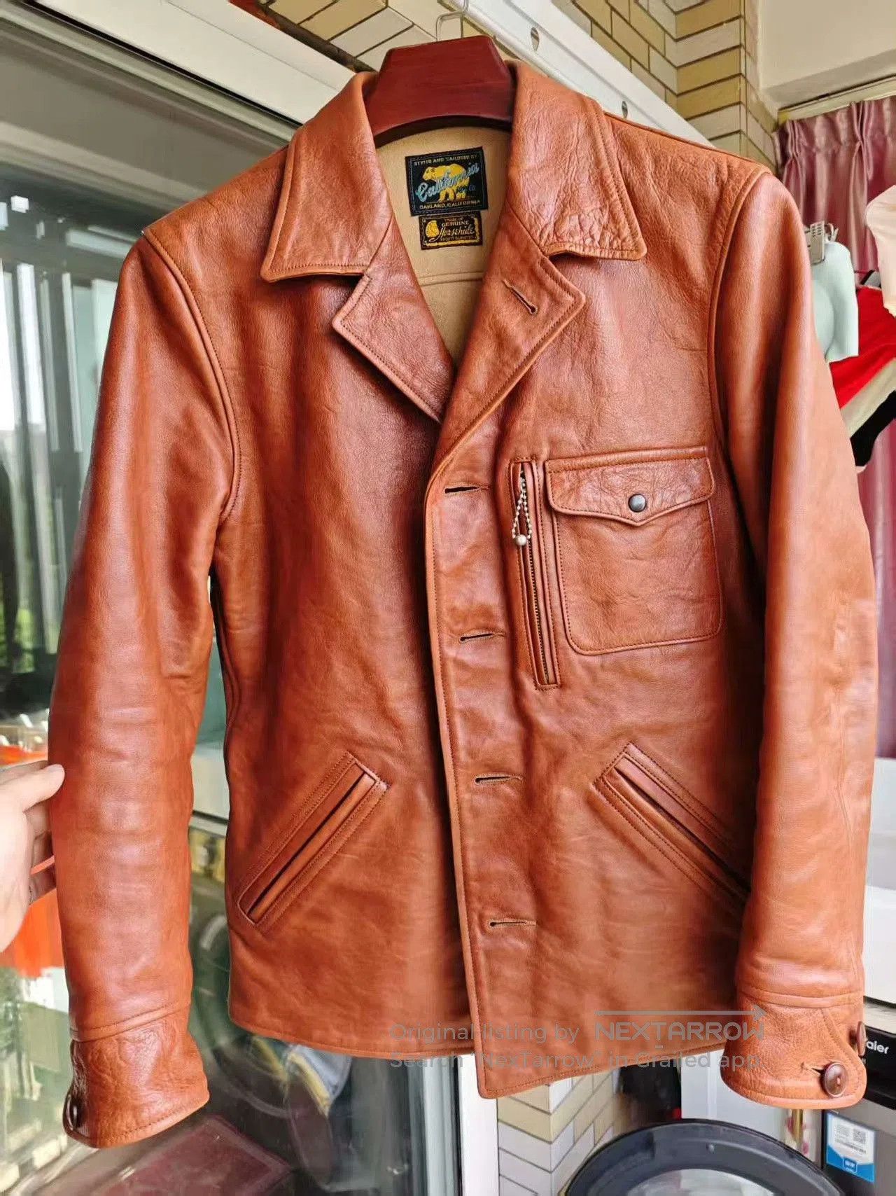 Rainbow Country California Bear 1940s Horsehide Leather Jacket. Size US S / EU 44-46 / 1 - 1 Thumbnail