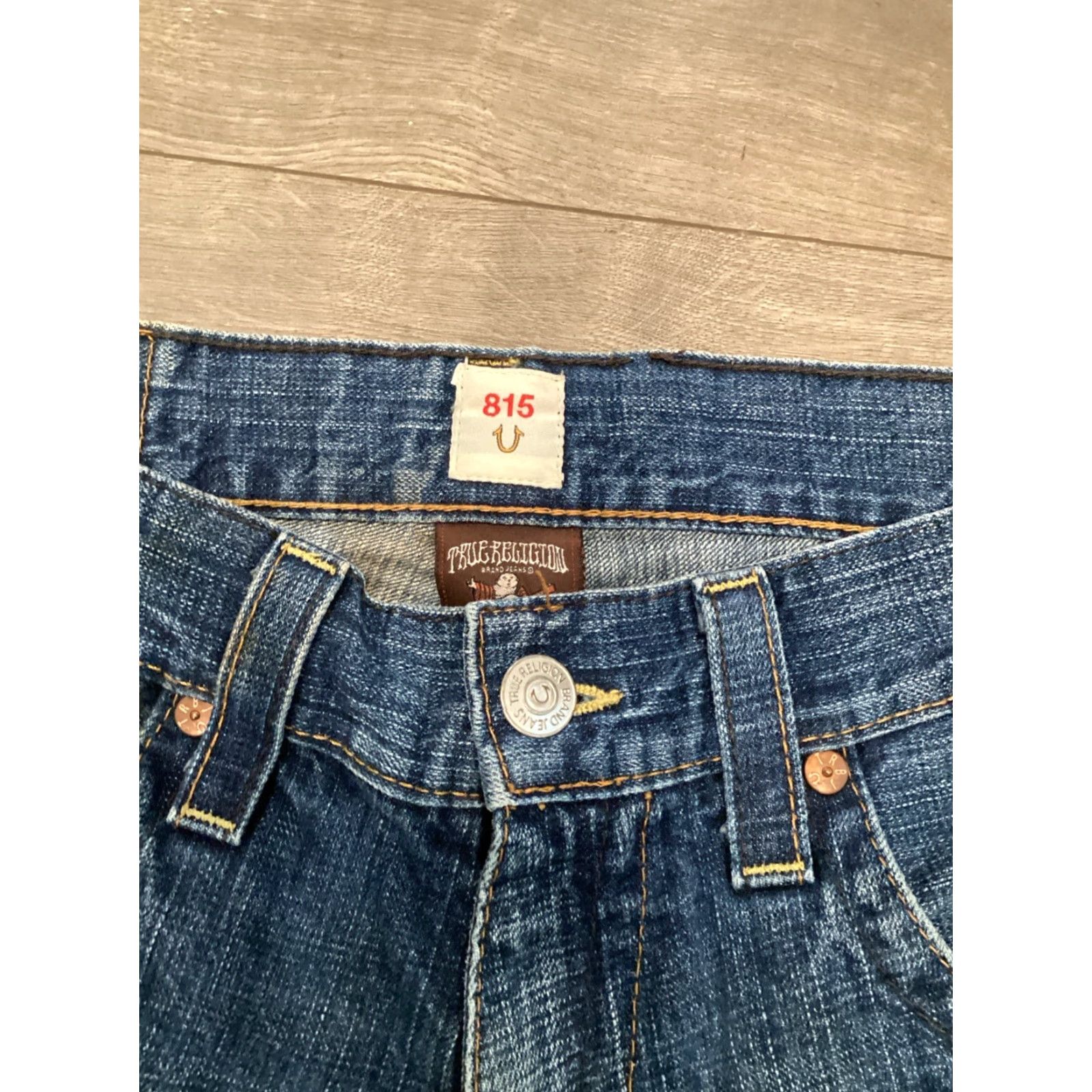 True Religion True Religion World Tour Men's Flared Jeans Size 33 Blue Cotton Distressed Size US 33 - 6 Thumbnail