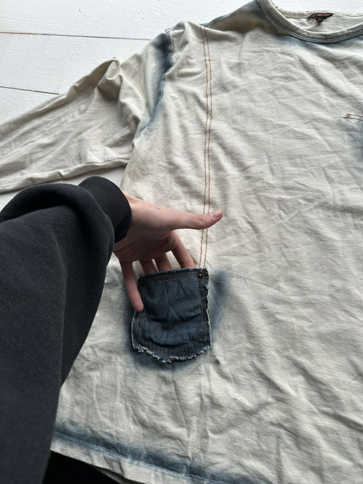 Vintage AVANT GARDE 🚨 WASHED POCKET Y2K LONGSLEEVE IFSIXWASNINE Size US M / EU 48-50 / 2 - 7 Thumbnail