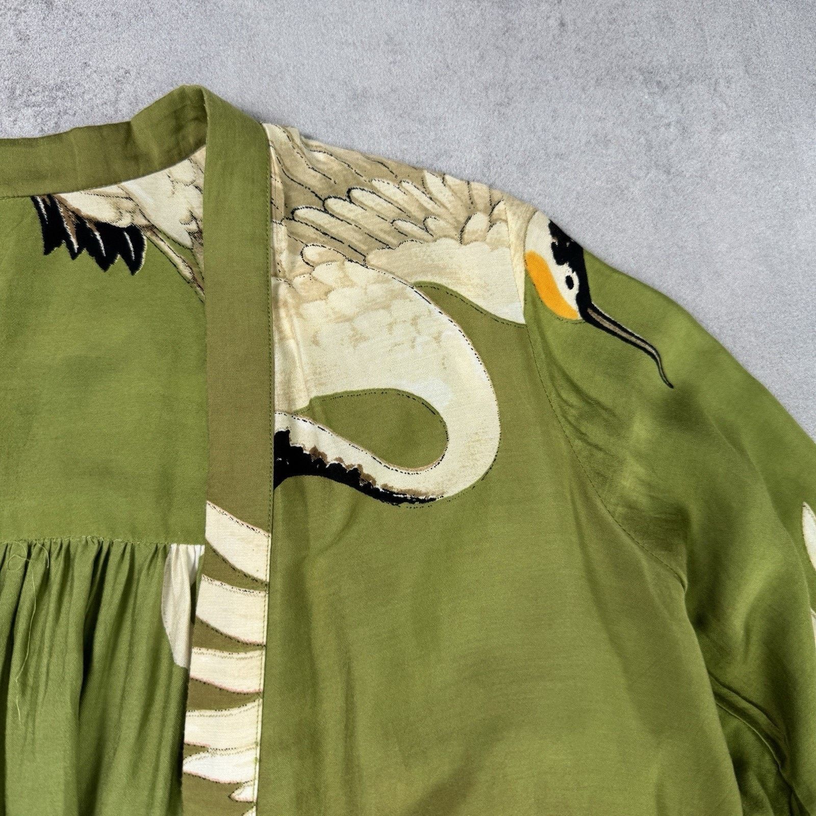 Vintage ONE HUNDRED STARS Stork Duster Coat in Green One Size Size ONE SIZE - 5 Thumbnail