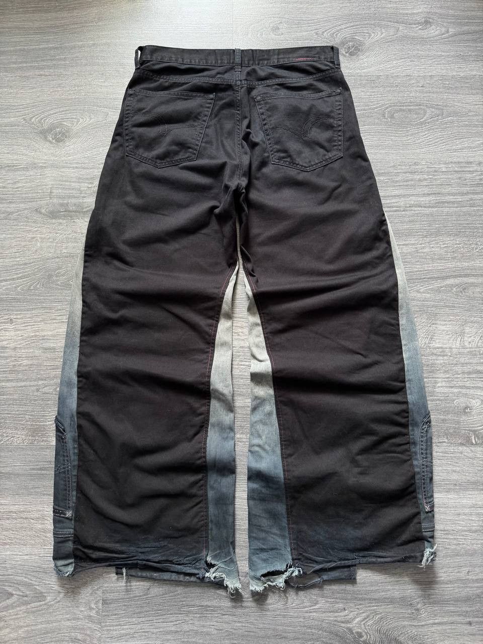 Other Y2K Reworked Denim Jeans Spikes Panelled Distressed Wide Size US 32 / EU 48 - 2 Thumbnail