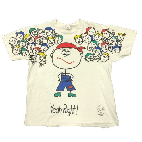 Delta Vintage Pre-Owned The Head Said Yeah Right White Tee Size US XL / EU 56 / 4 - 1 Thumbnail