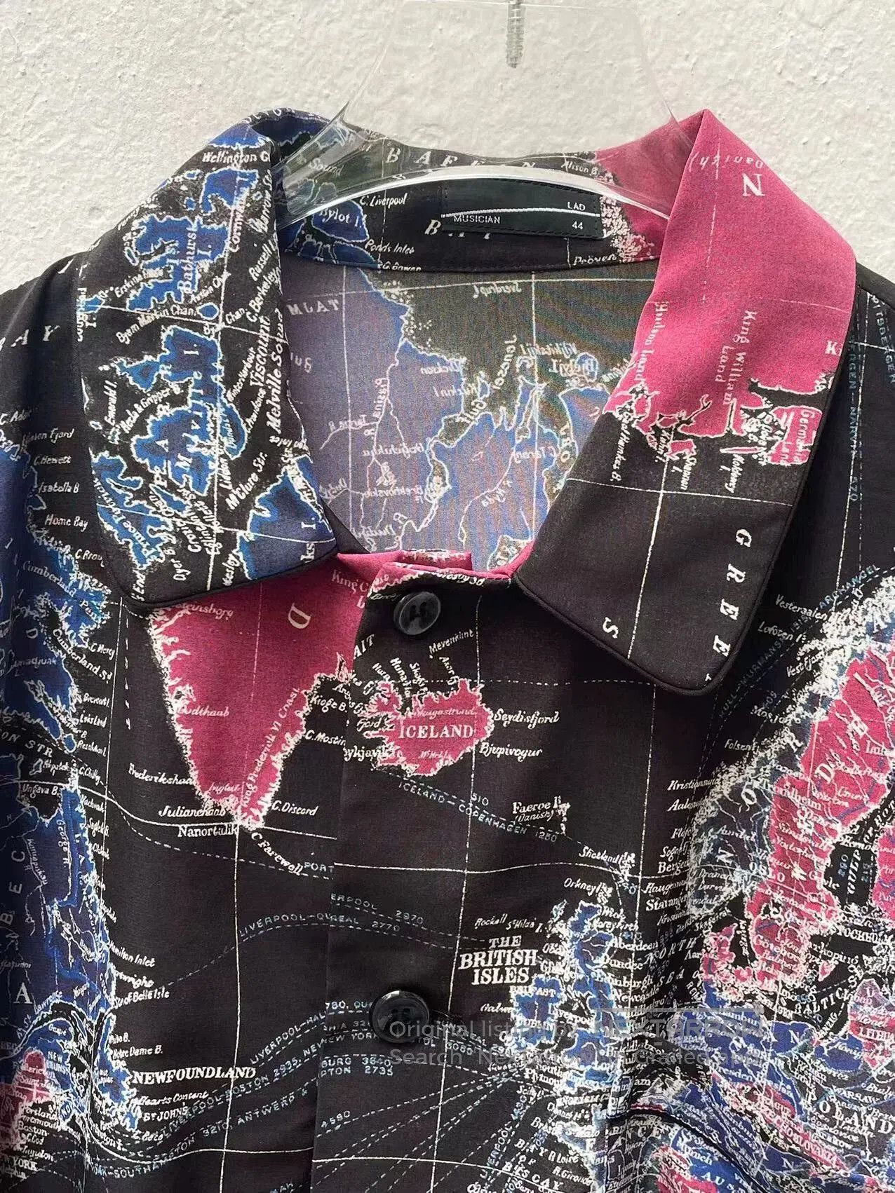 Lad Musician World Map Oversized Shirt. Size US M / EU 48-50 / 2 - 2 Thumbnail