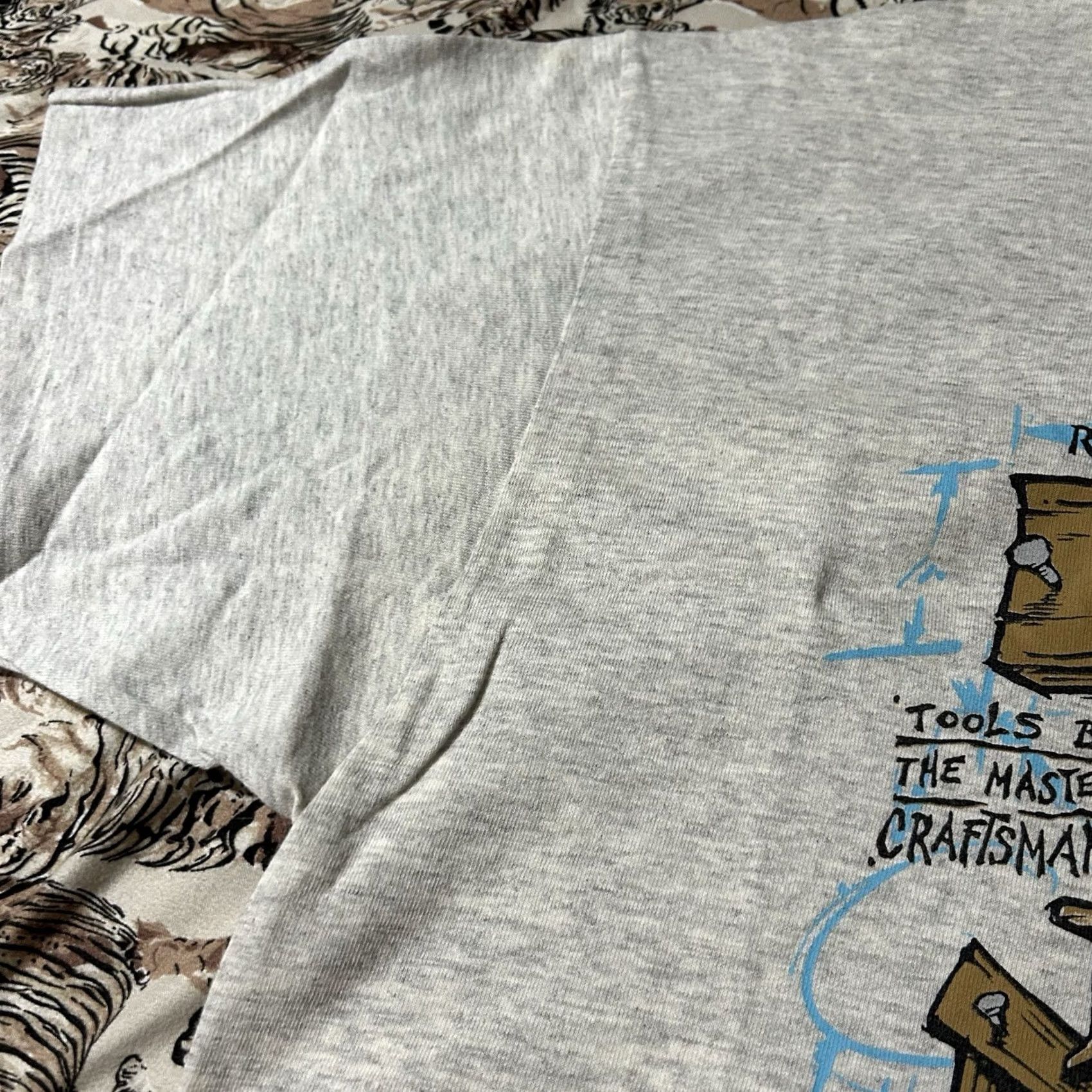 Anvil VINTAGE Home Improvement Parody Jesus Shirt XL Men's Gray 90s T-Shirt Size US XL / EU 56 / 4 - 4 Thumbnail