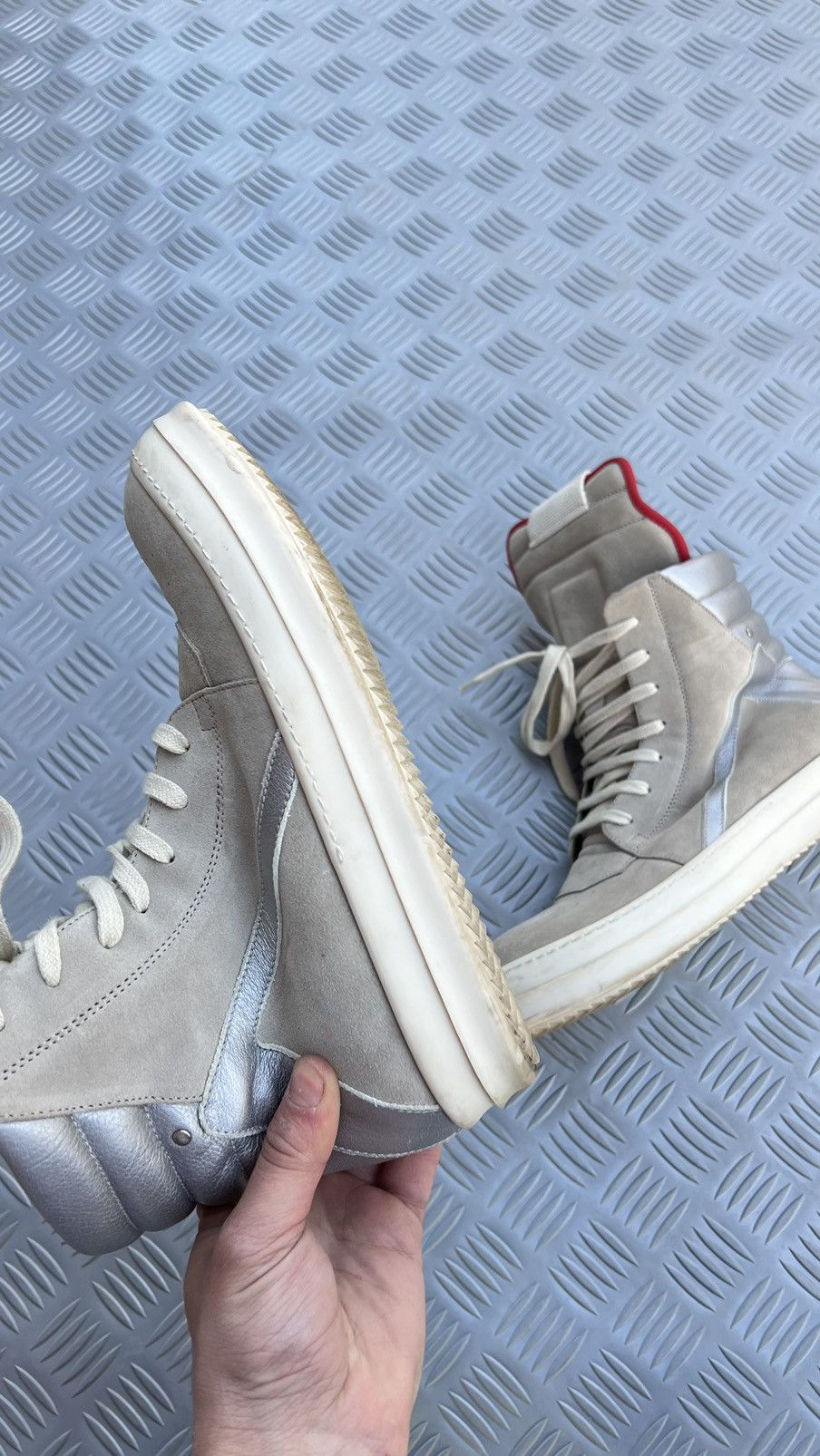Rick Owens Rick Owens geobasket pearl reflective Size US 7.5 / EU 40-41 - 18 Thumbnail