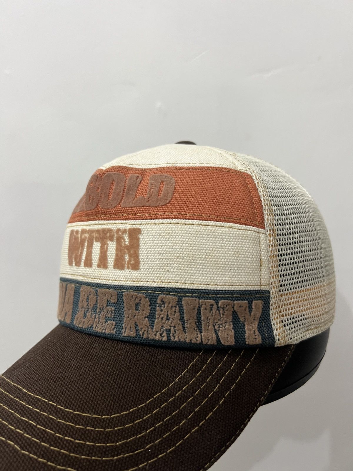 If Six Was Nine Be Bold with Gonna Be Rainy Trucker Hat Size ONE SIZE - 7 Thumbnail