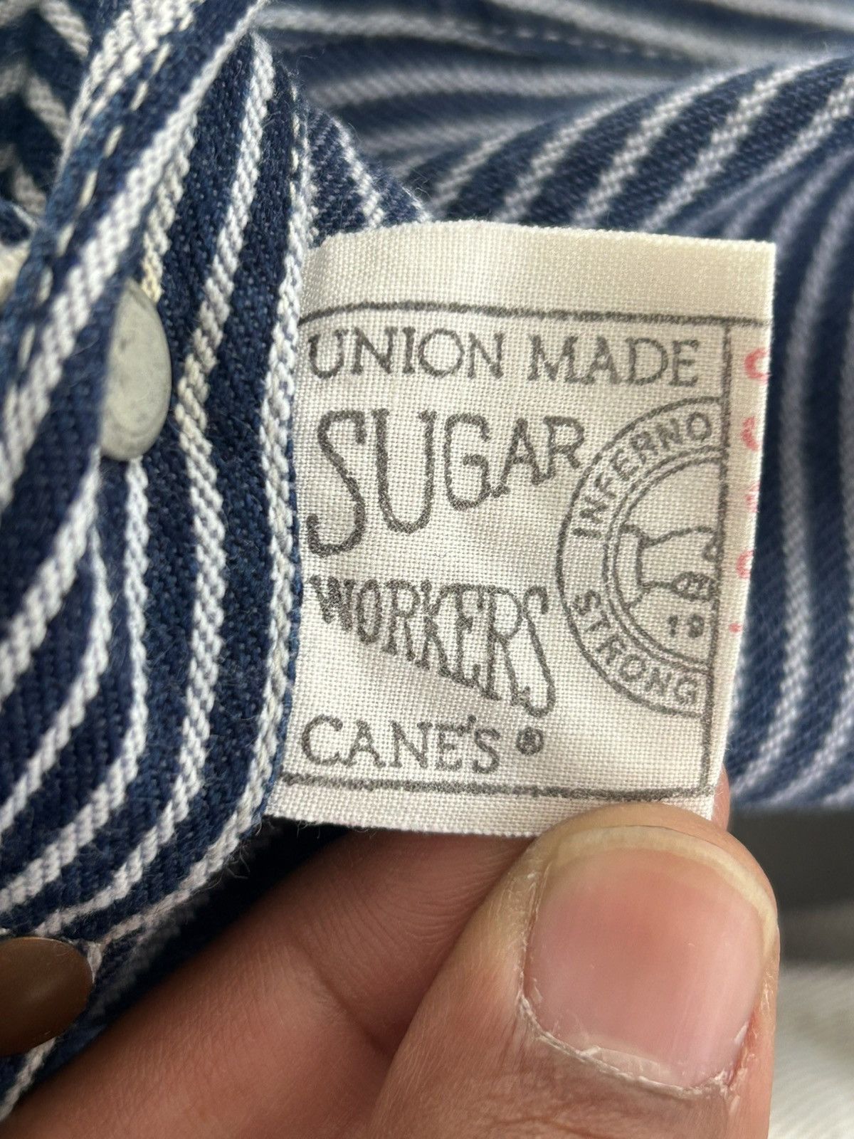 Sugar Cane Sugarcane Vintage Union Made Stripe Denim Size US 34 / EU 50 - 16 Thumbnail
