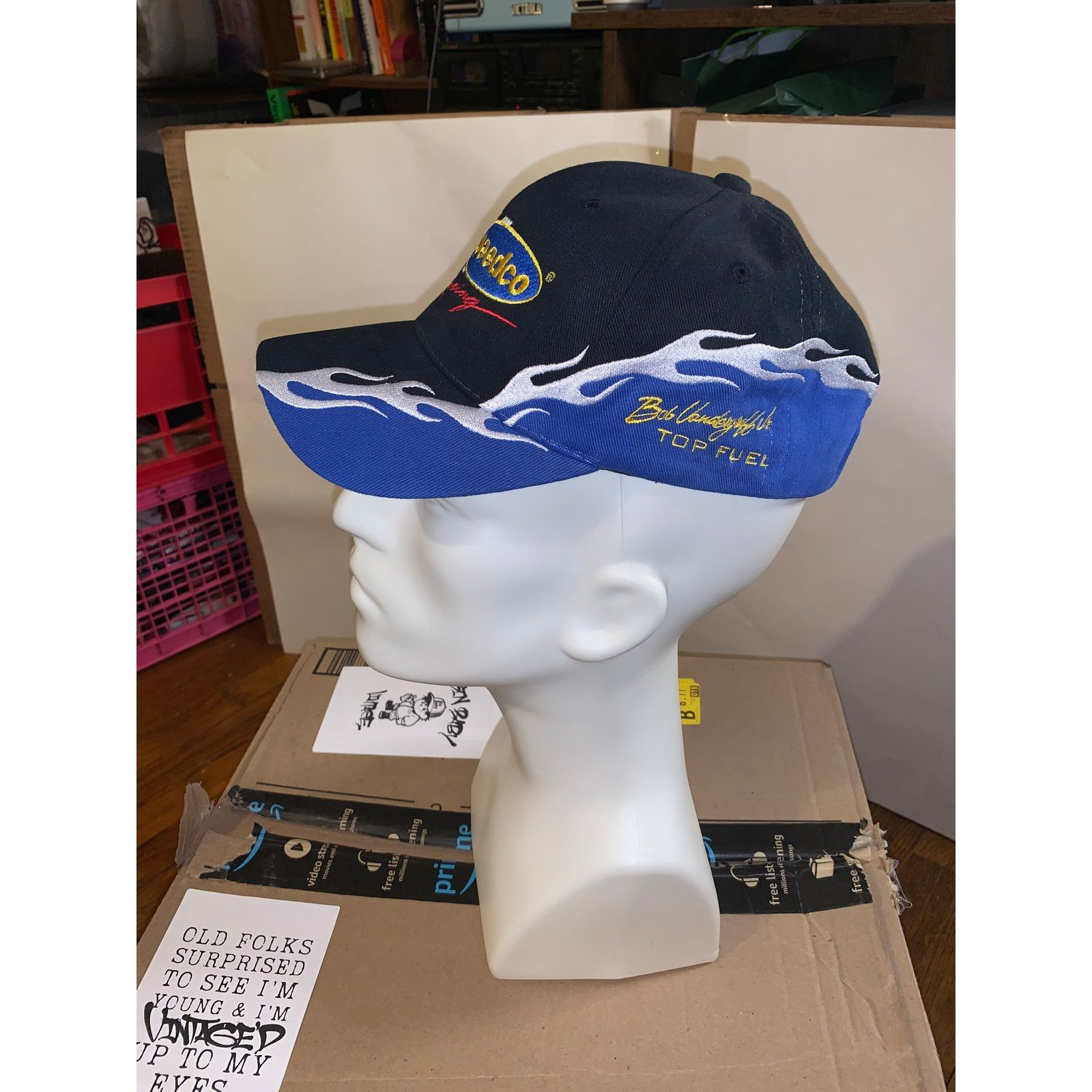 Other Speedco Racing Hat Indy 2008 Flame Black Blue Strapback Size ONE SIZE - 2 Thumbnail