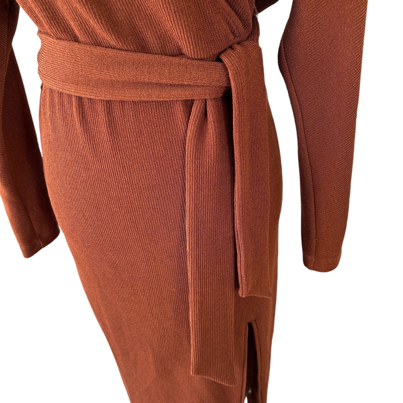 Saylor Saylor Nathalie Sweater Dress Womens Small Sienna Brown Knit Size S / US 4 / IT 40 - 7 Thumbnail