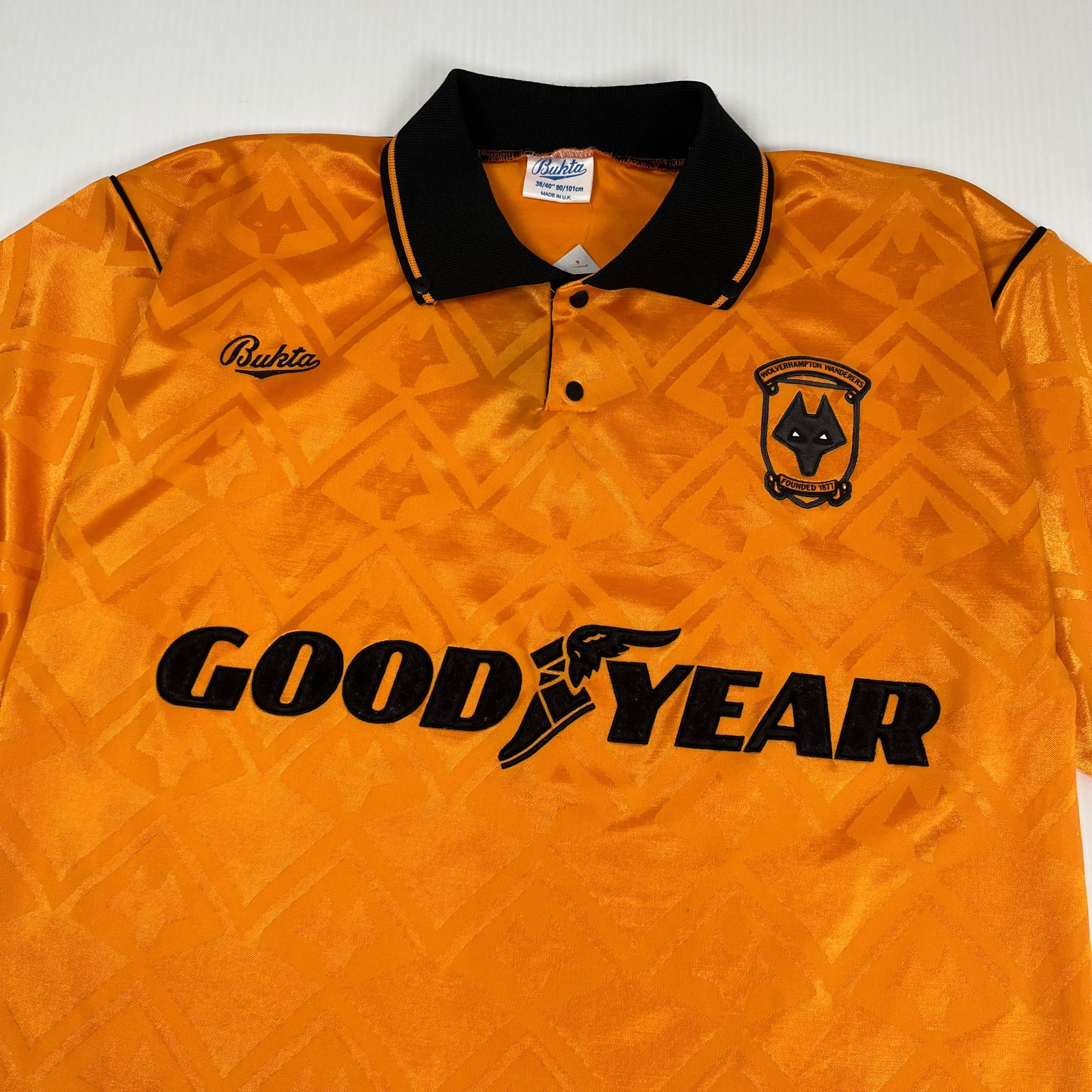 Vintage 1991-92 Wolverhampton Wanderers Home Kit L Size US L / EU 52-54 / 3 - 2 Thumbnail