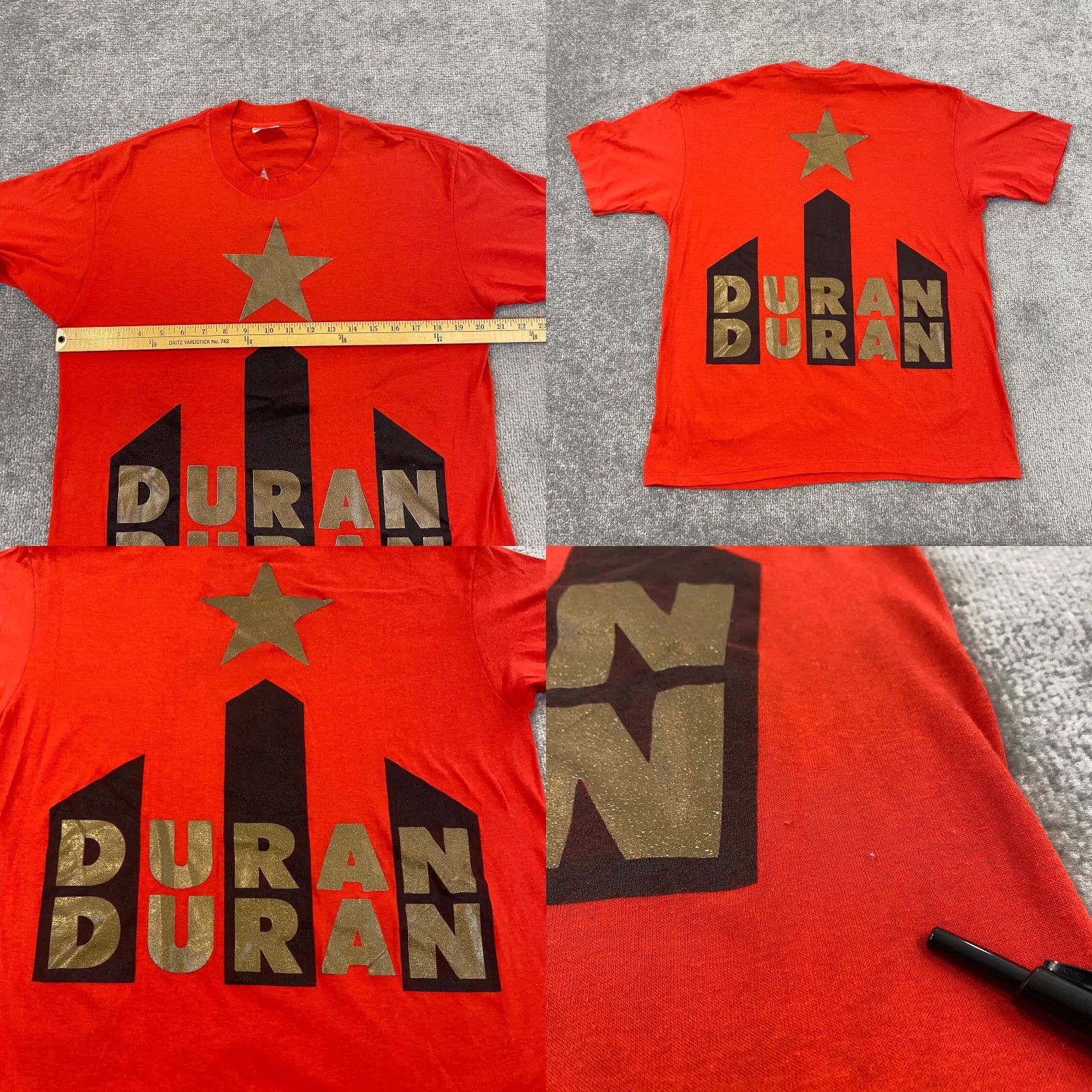Ford VTG DURAN DURAN Shirt Mens XL Red Rock Pop Band Spring Ford USA 80s Mens XL Red Rock Pop Tee Size US XL / EU 56 / 4 - 8 Thumbnail