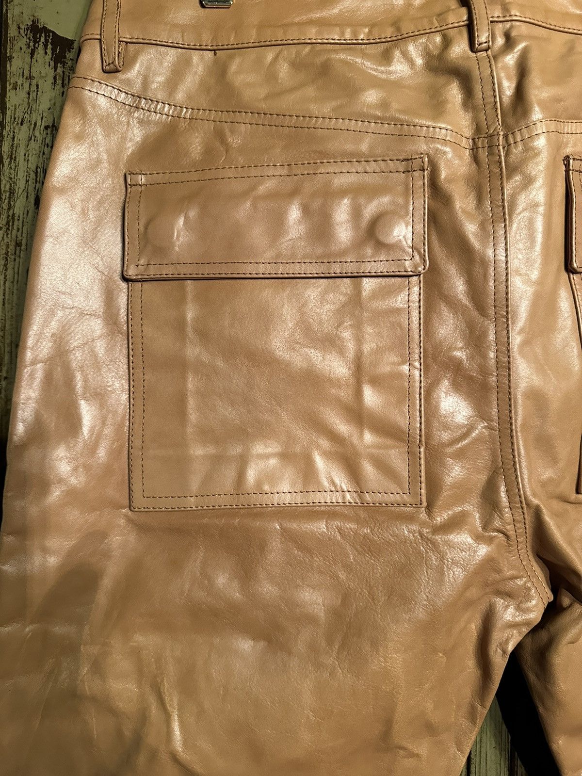 Rick Owens NWT Rick Owens Slim Fit Leather Pant Size US 34 / EU 50 - 6 Thumbnail