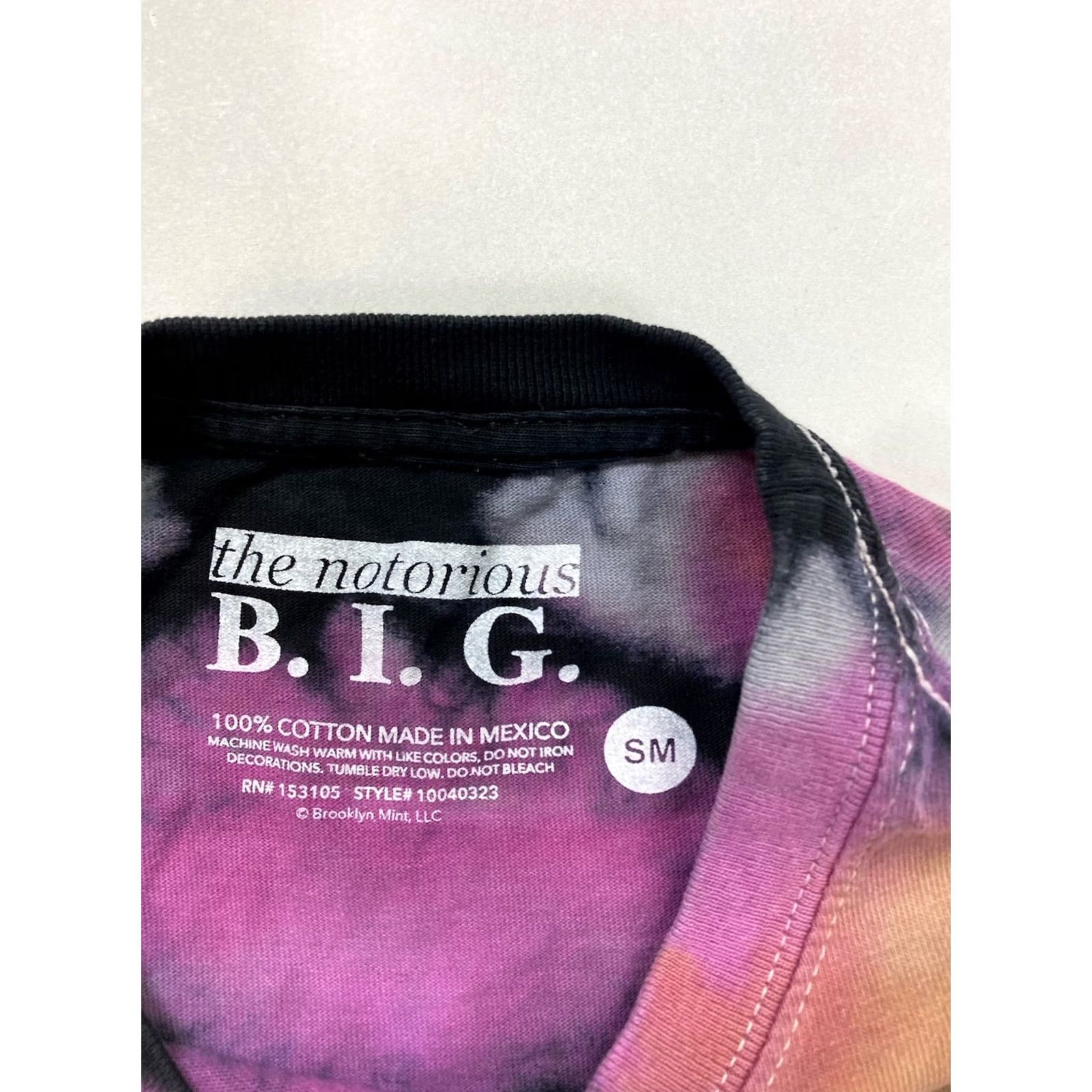 Vintage VINTAGE The Notorious BIG Biggie Smalls Tour 1995 T-shirt Women Small Tie Dye Black Shirt Women Small Black Tie Dye Hip Hop Music 90s Mens Women Girls Size S / US 4 / IT 40 - 4 Thumbnail