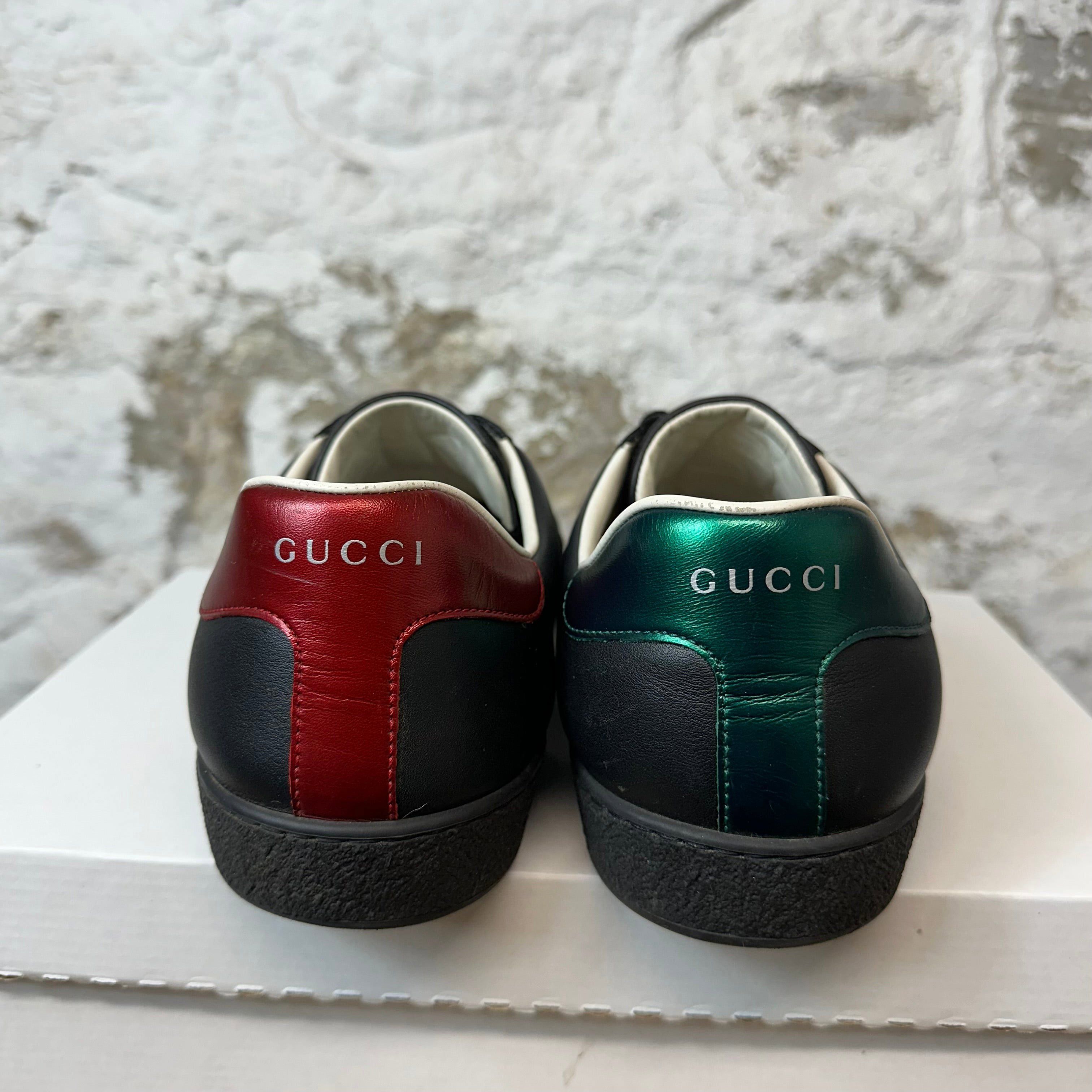 Gucci Gucci Green Red Logo Black Ace Sneaker Sz 12 Size US 12 / EU 45 - 6 Thumbnail